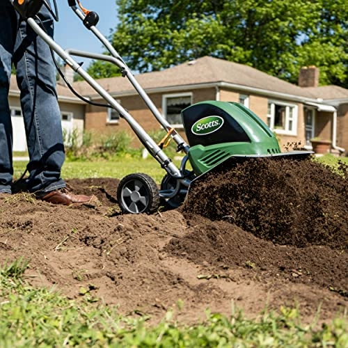         Scotts Outdoor Power Tools TC70135SS Garden Tiller. 16-Inch. 13.5-Amp. Green       