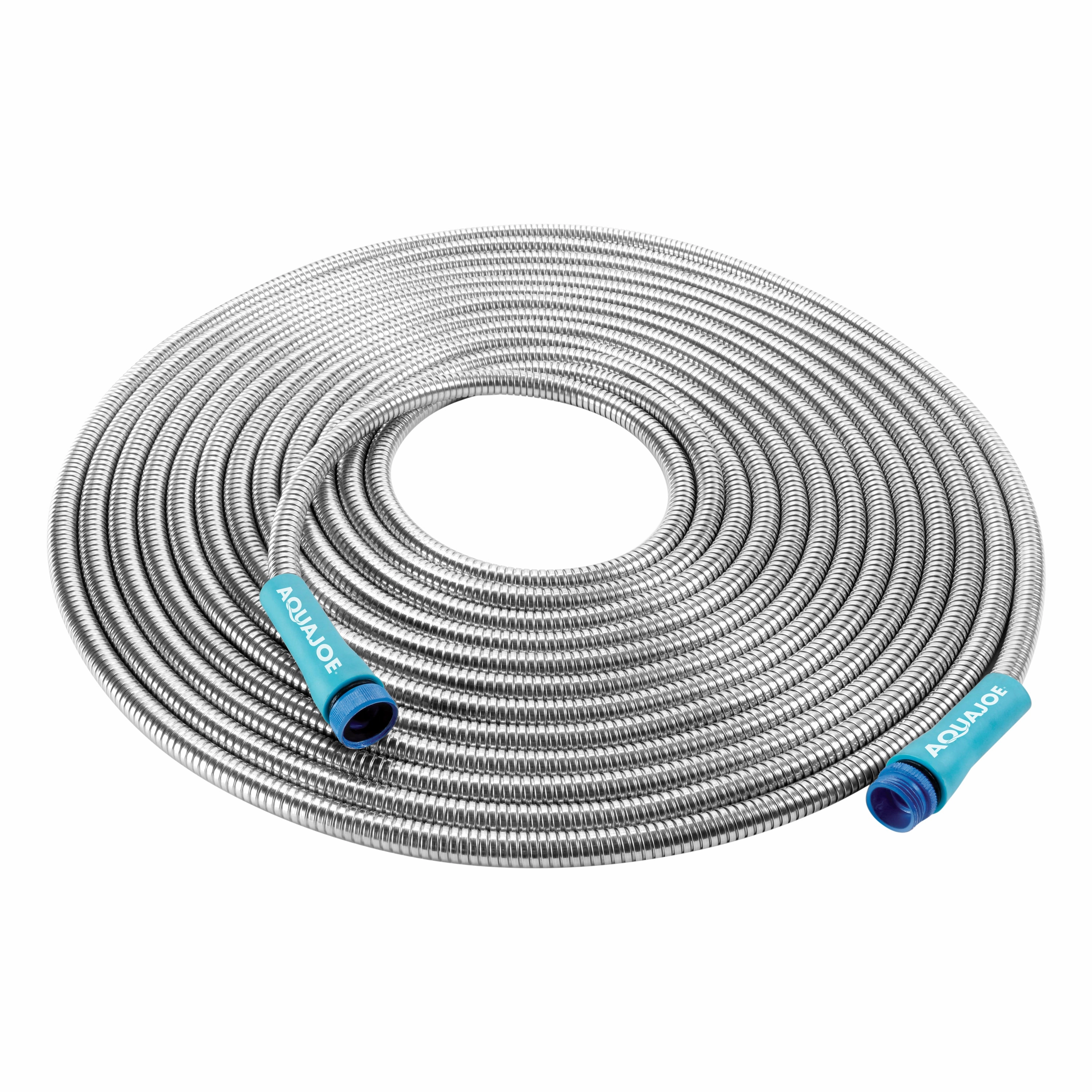 Aqua Joe Indestructible Watering Bundle | Includes Heavy Duty Stainless Steel Hose. Indestructible Multi-Function Nozzle. and Indestructible Tripod Sprinkler