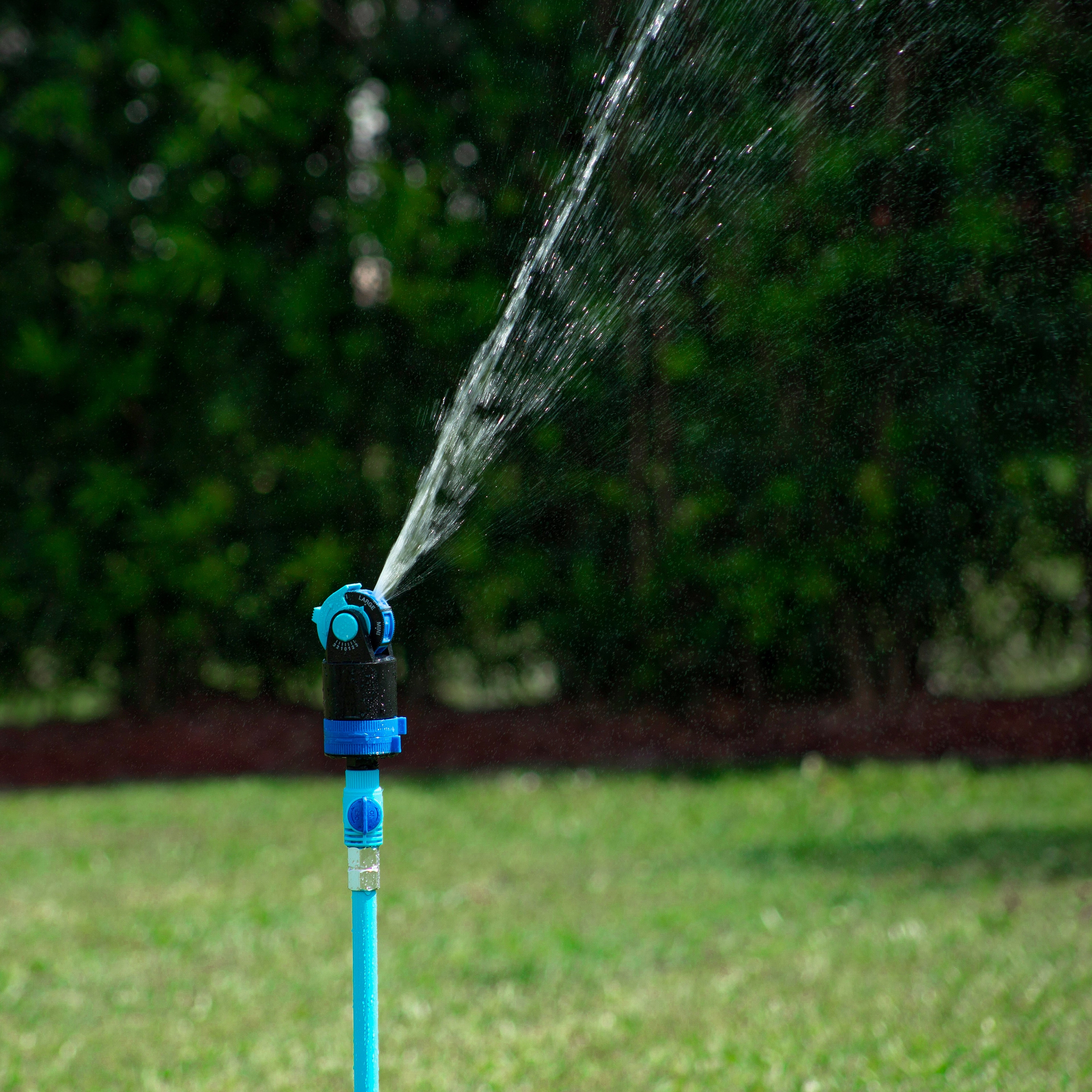 Aqua Joe Indestructible Watering Bundle | Includes Heavy Duty Stainless Steel Hose. Indestructible Multi-Function Nozzle. and Indestructible Tripod Sprinkler