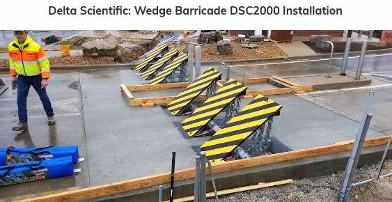 DSC2000 Wedge Barricade  K-12 Crash Rated Barrier