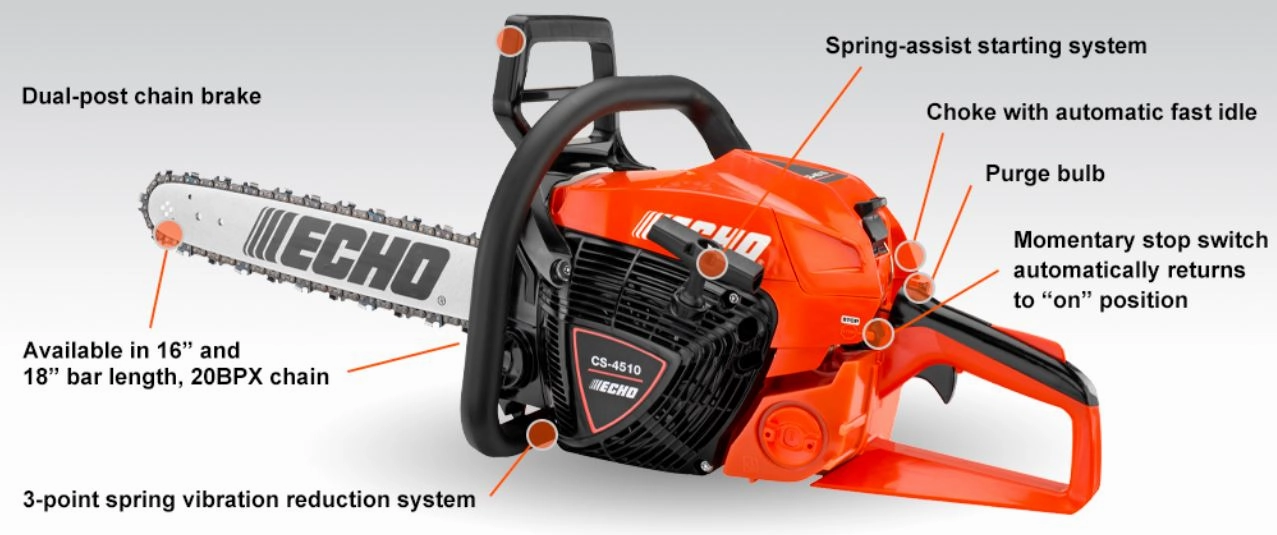 ECHO CS-4510 Rear Handle Chainsaw with 16 Bar