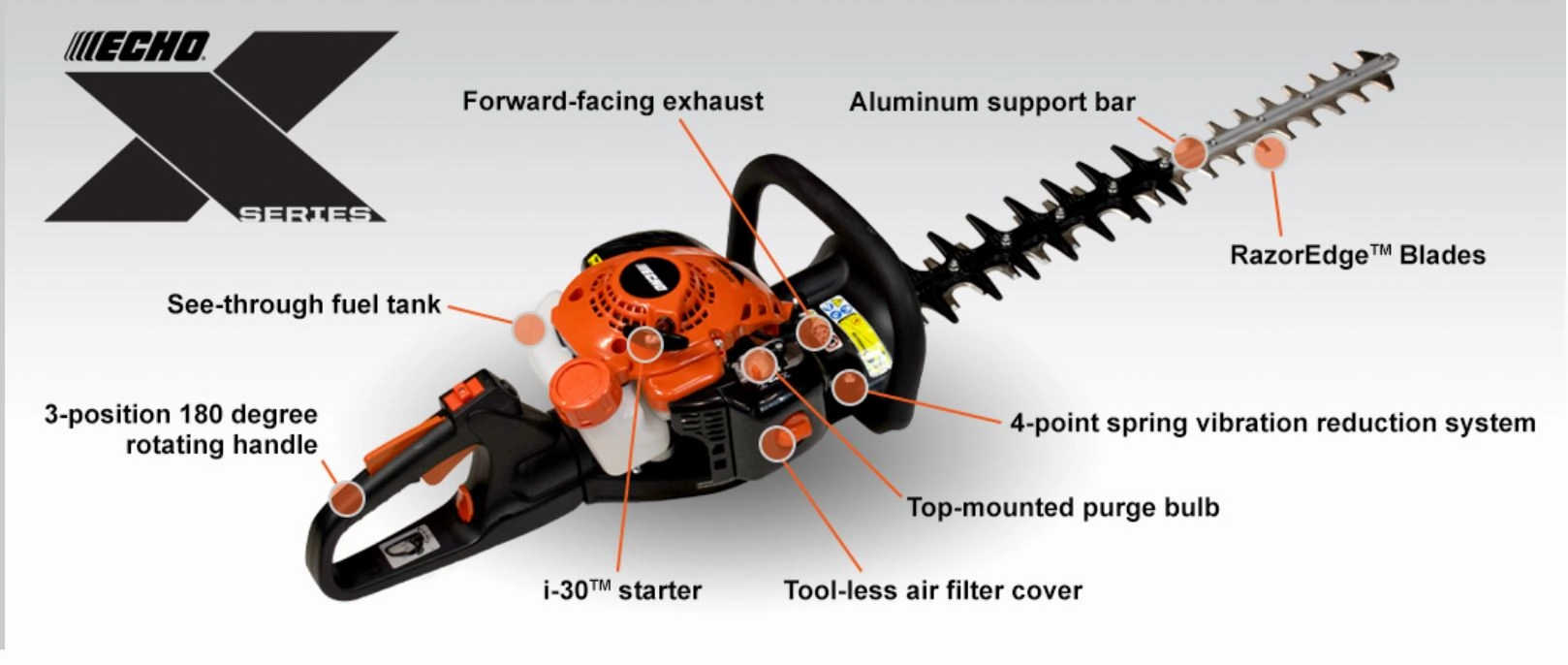 ECHO HC-2810 28 Double Sided Hedge Trimmer 21.2cc