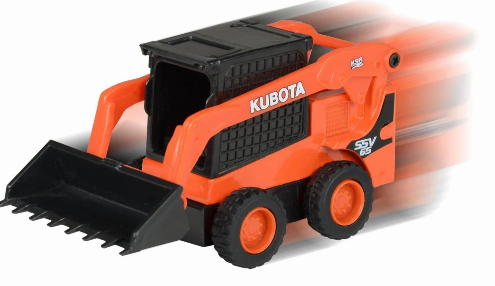 Kubota SSV65 Pull-Back Skidsteer with Chevy Pickup Truck & Trailer