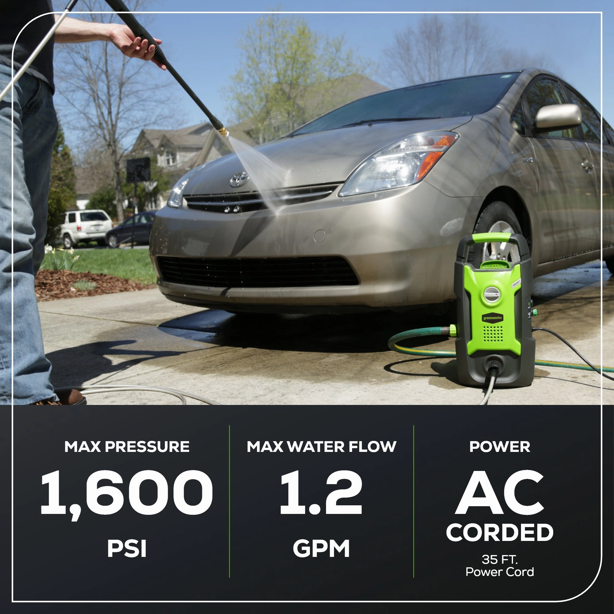 RENEWED 1600 PSI 1.2 GPM Electric Pressure Washer