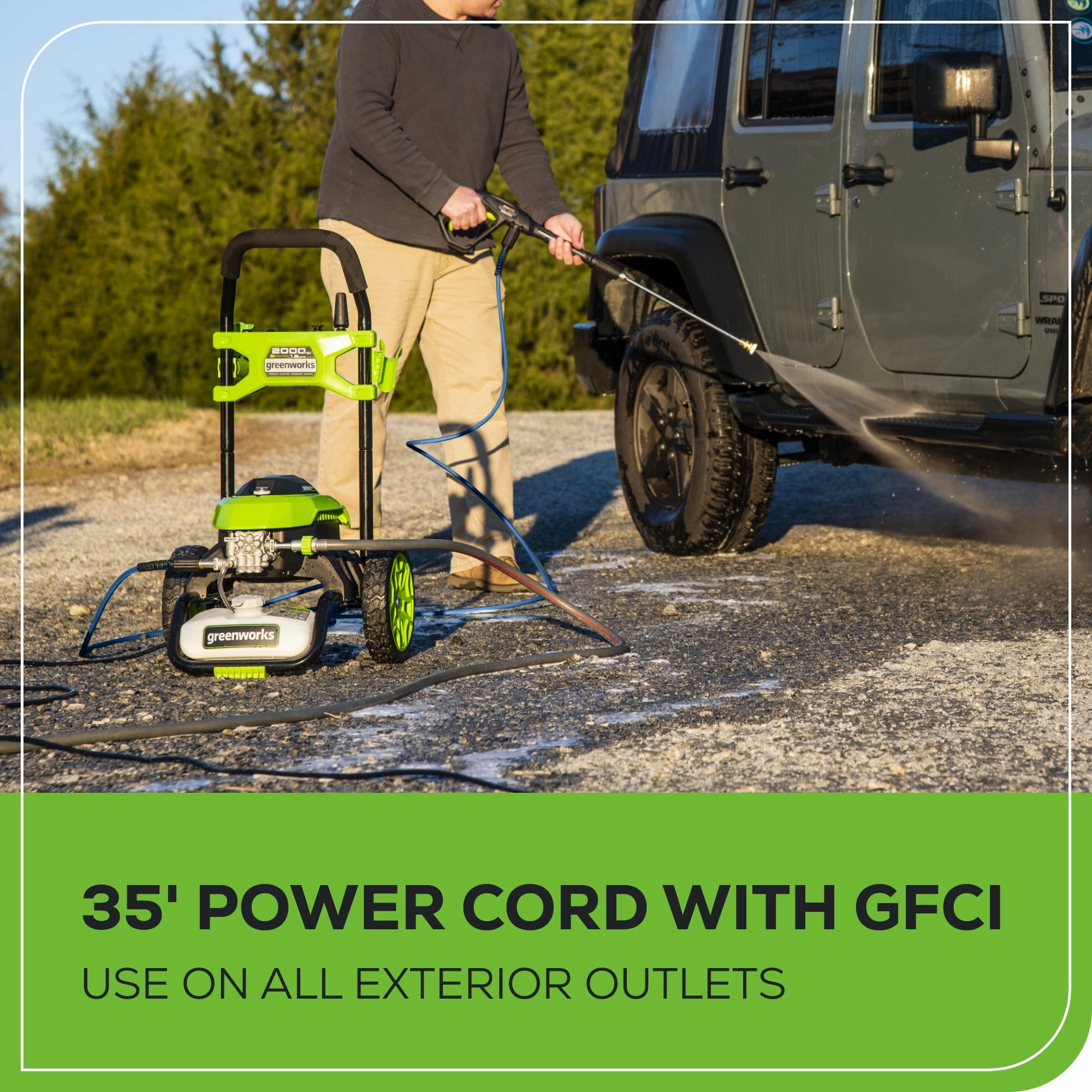 RENEWED 2000 PSI 14Amp 1.2 GPM Cold Water Electric Pressure Washer w/ 12 Surface Cleaner and Premium Foam Cannon