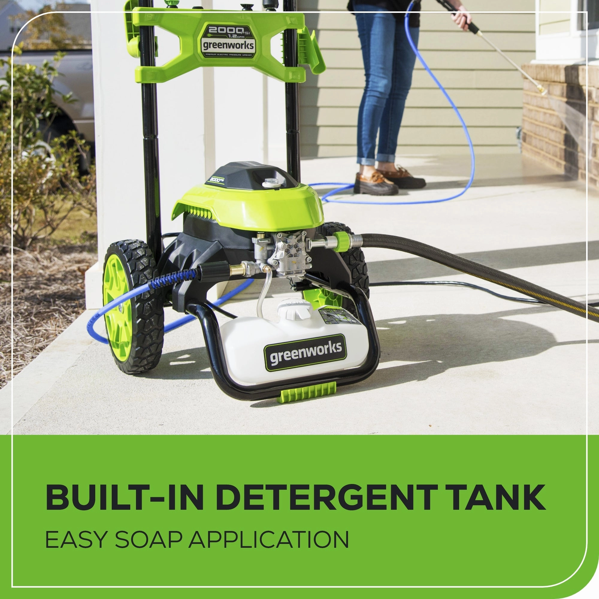 RENEWED 2000 PSI 14Amp 1.2 GPM Cold Water Electric Pressure Washer w/ 12 Surface Cleaner and Premium Foam Cannon