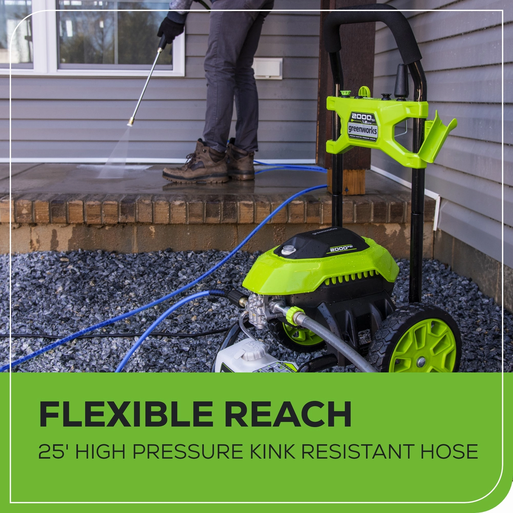 RENEWED 2000 PSI 14Amp 1.2 GPM Cold Water Electric Pressure Washer w/ 12 Surface Cleaner and Premium Foam Cannon
