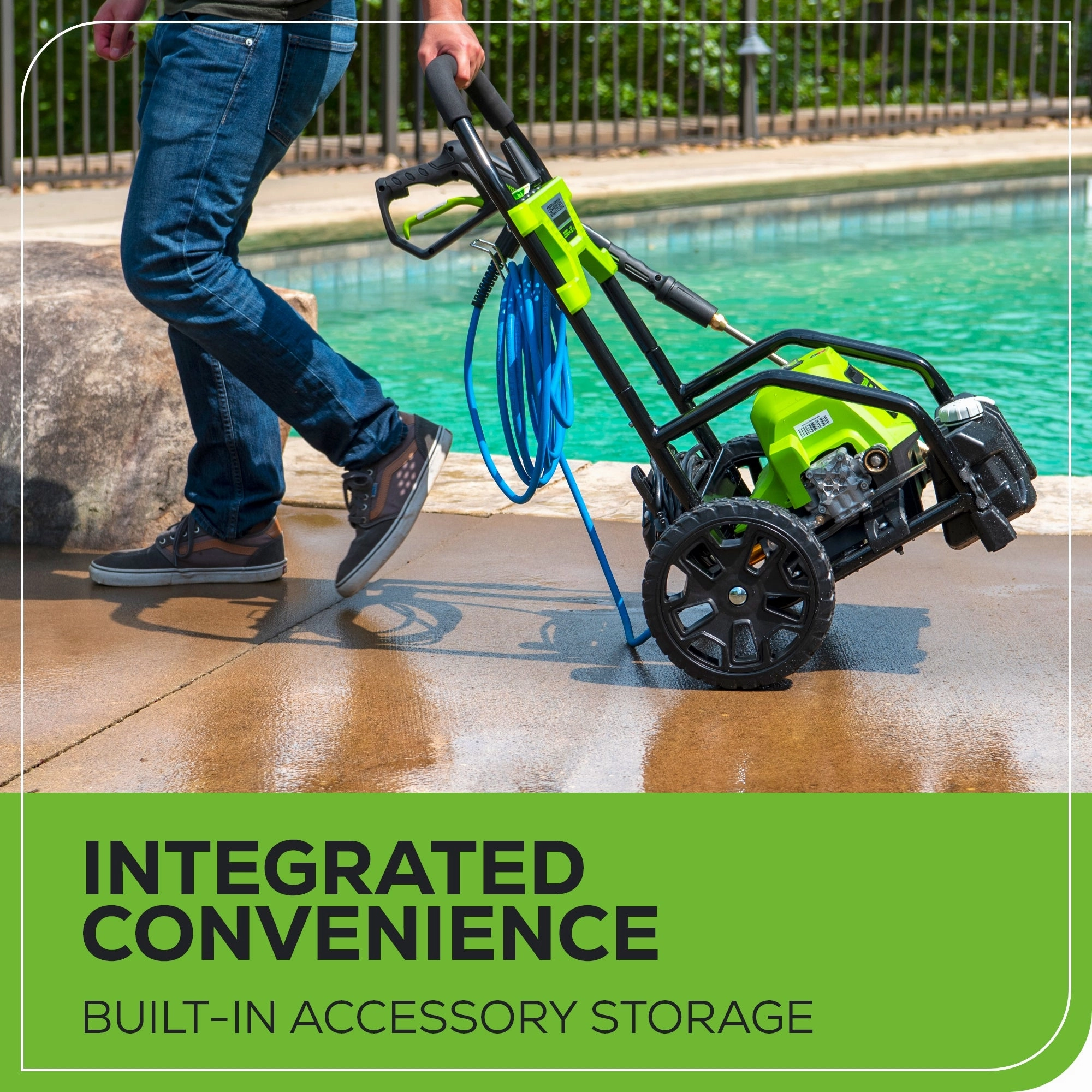 RENEWED 2000 PSI 1.2 GPM Cold Water Electric Pressure Washer w/ 12 Surface Cleaner and Premium Foam Cannon