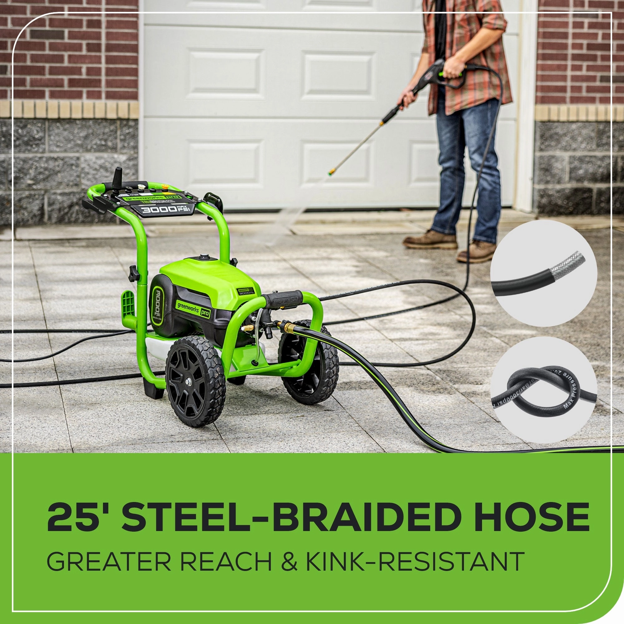 RENEWED 3000 PSI 2.0 GPM Cold Water Electric Pressure Washer