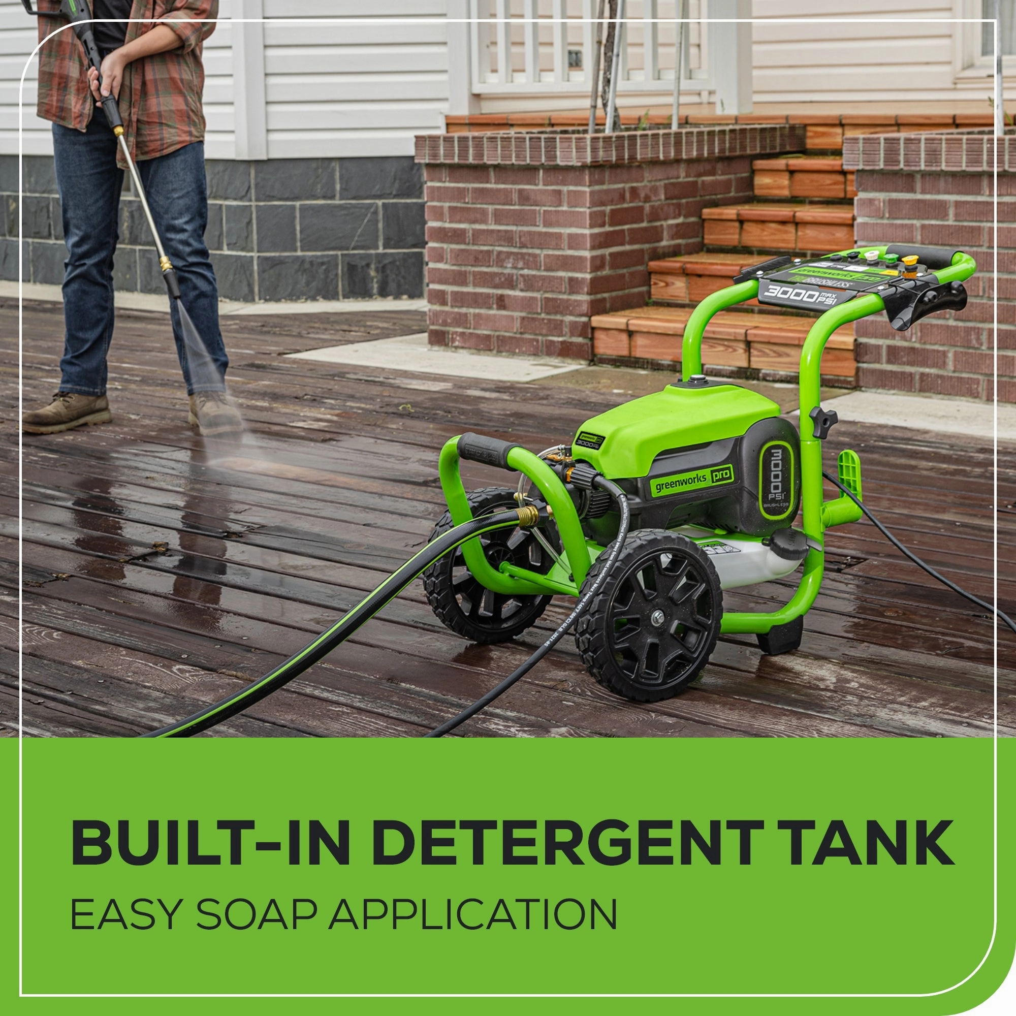 RENEWED 3000 PSI 2.0 GPM Cold Water Electric Pressure Washer
