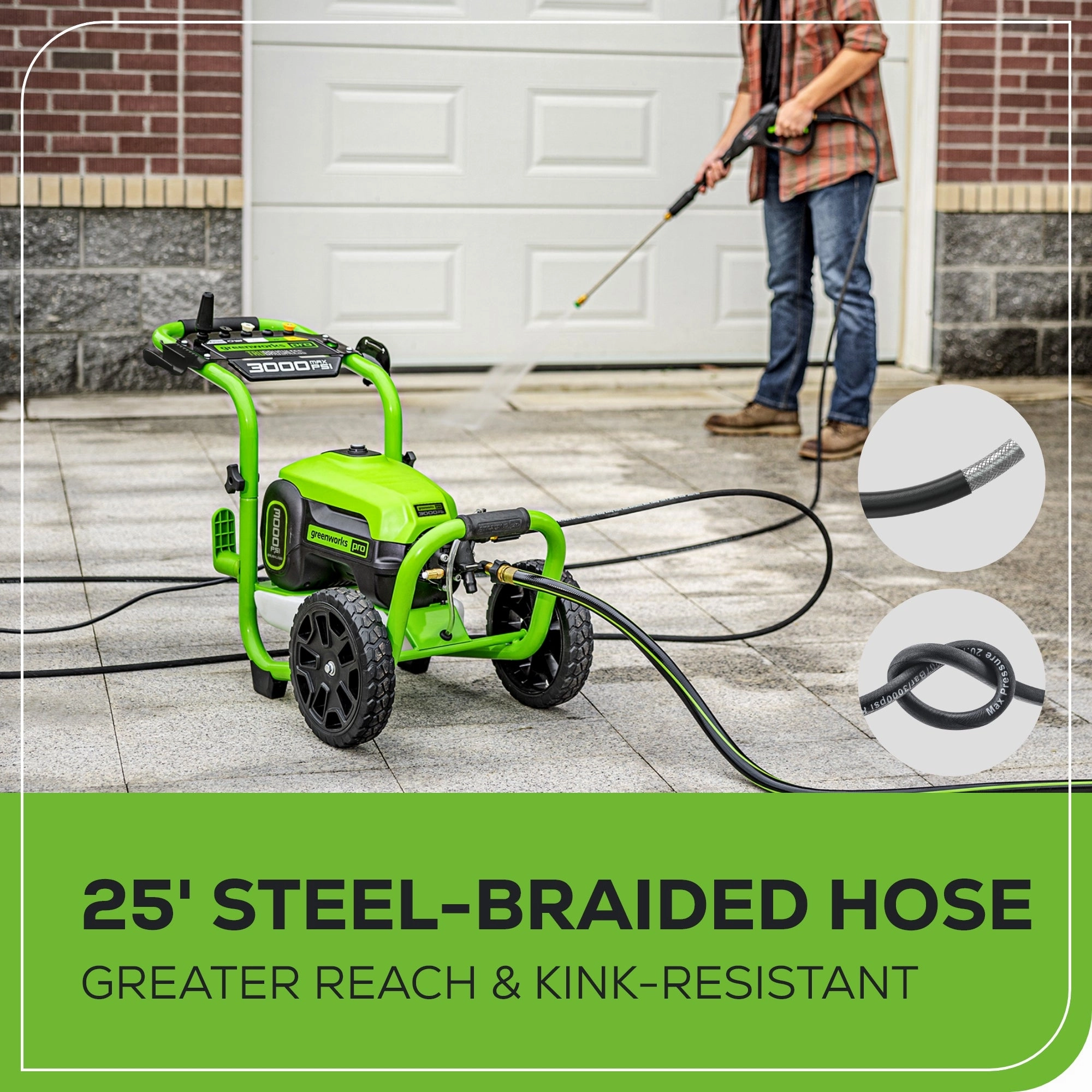 RENEWED 3000 PSI 2.0 GPM Cold Water Electric Pressure Washer w/ 15 Surface Cleaner