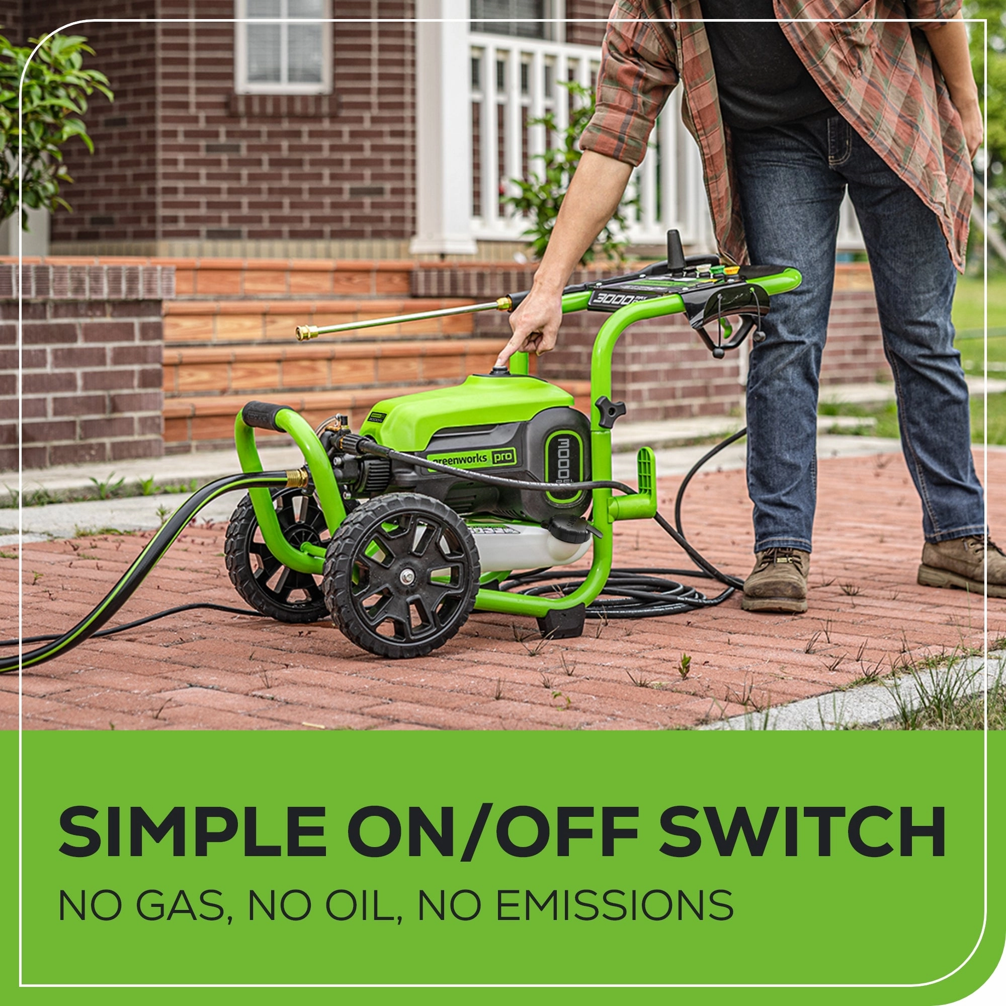 RENEWED 3000 PSI 2.0 GPM Cold Water Electric Pressure Washer