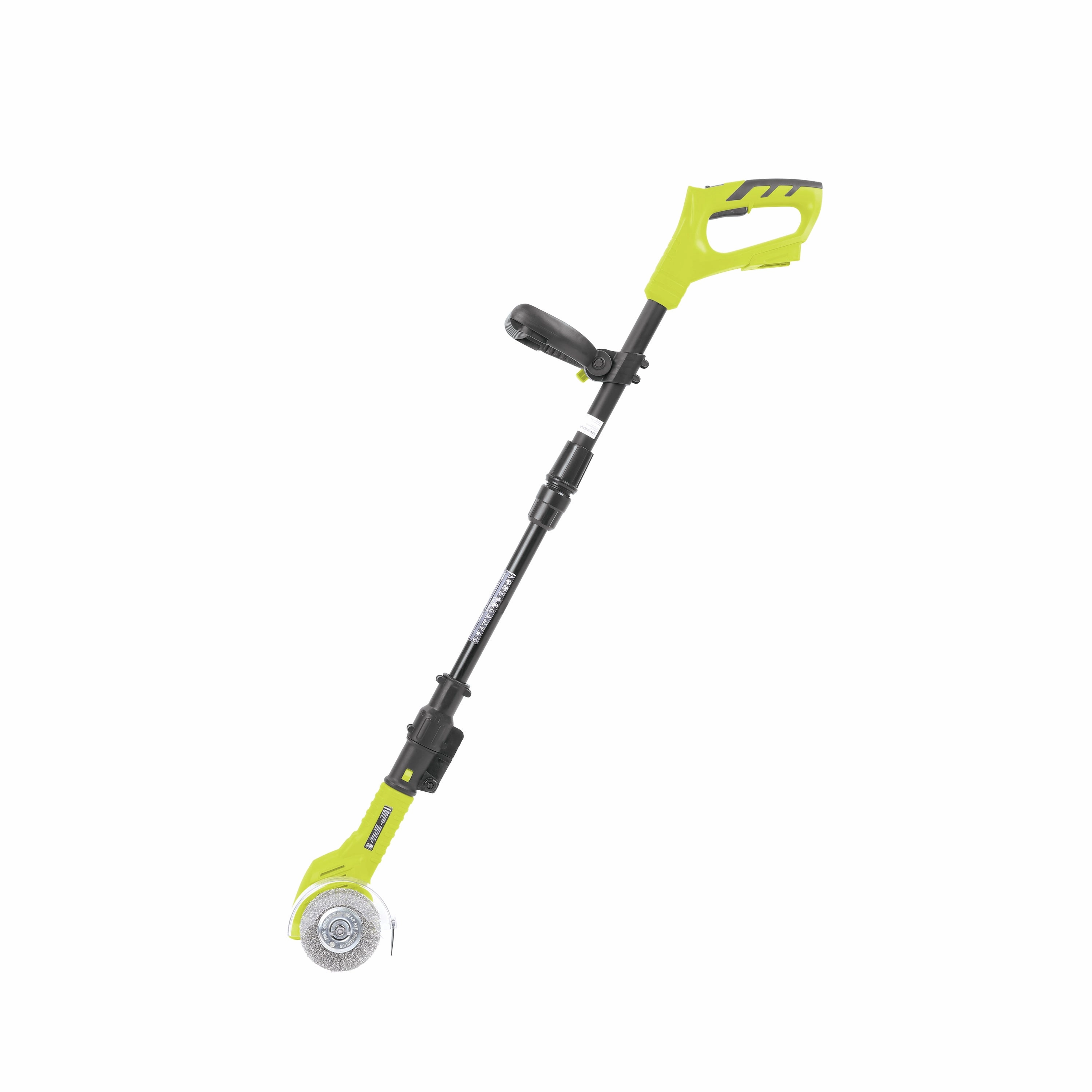 Sun Joe 24V-CTC-CT 24-Volt IONMAX Cordless Weed Sweeper W/ Nylon Brush. Steel Wire Brush. & Adjustable Pole | Sweeper Head W/ Wheel | Tool Only