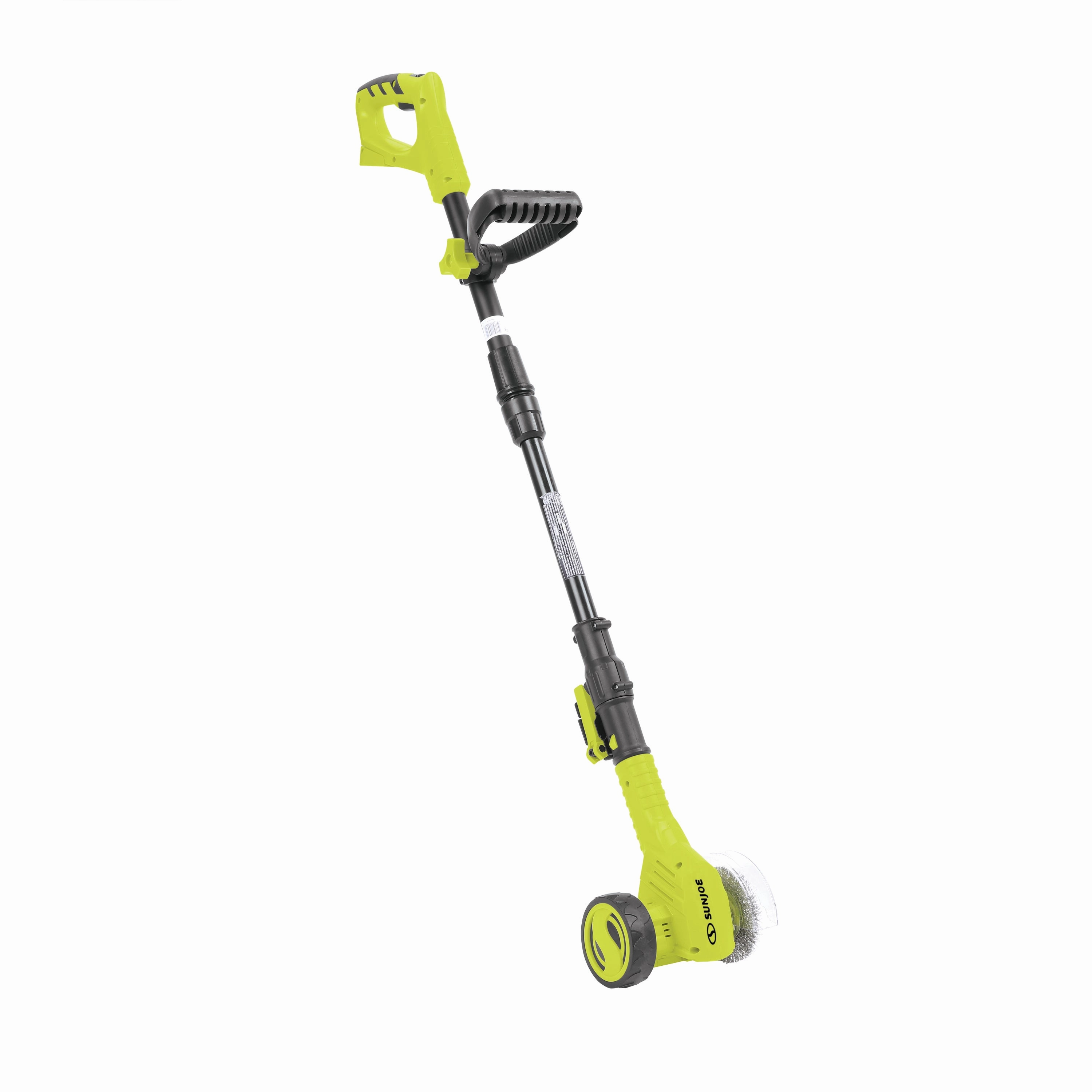 Sun Joe 24V-CTC-CT 24-Volt IONMAX Cordless Weed Sweeper W/ Nylon Brush. Steel Wire Brush. & Adjustable Pole | Sweeper Head W/ Wheel | Tool Only