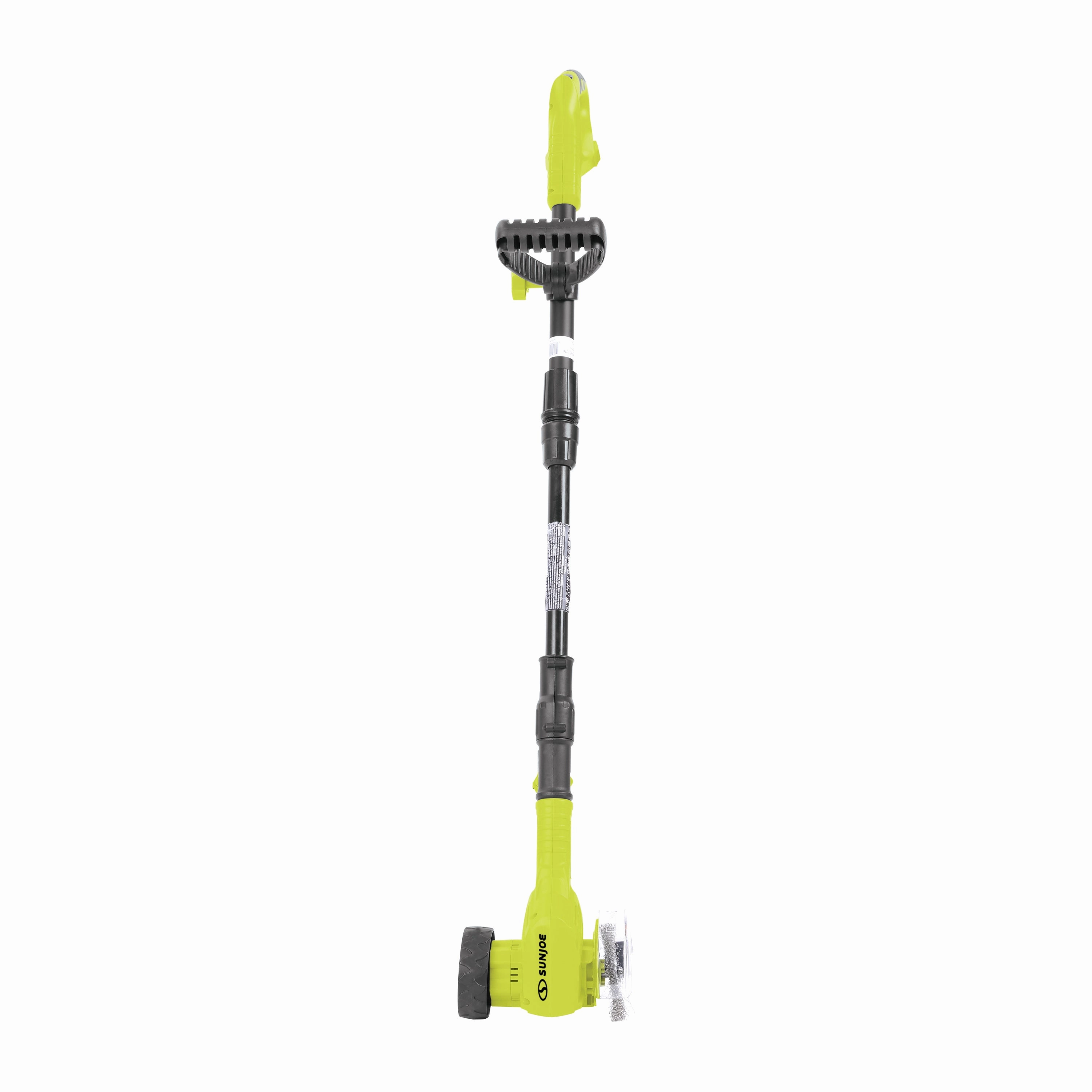 Sun Joe 24V-CTC-CT 24-Volt IONMAX Cordless Weed Sweeper W/ Nylon Brush. Steel Wire Brush. & Adjustable Pole | Sweeper Head W/ Wheel | Tool Only
