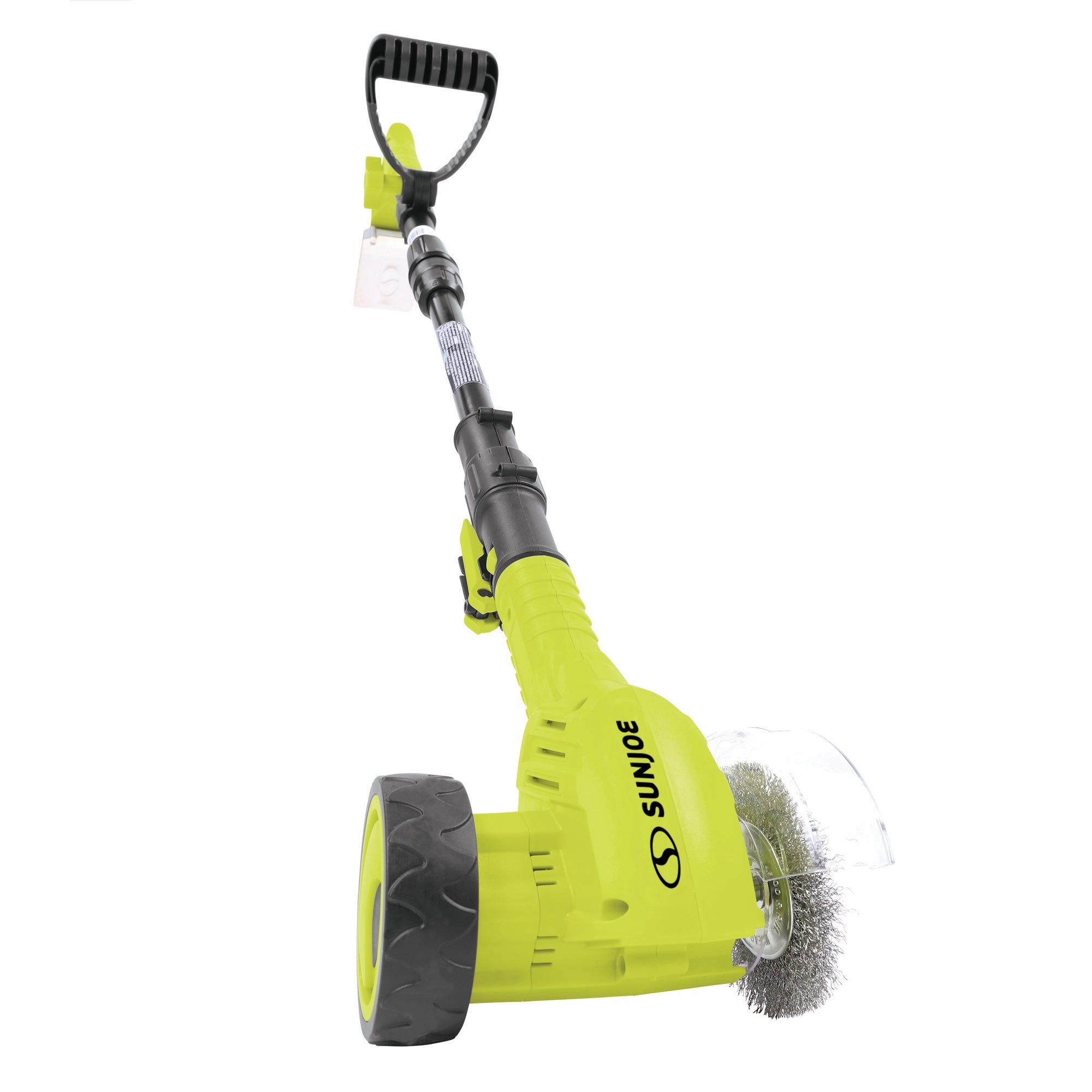 Sun Joe 24V-CTC-LTE 24-Volt* IONMAX Cordless Weed Sweeper | Nylon Brush. Steel Wire Brush. & Adjustable Pole | Sweeper Head W/ Wheel | W/ 2.0-Ah Battery   Charger
