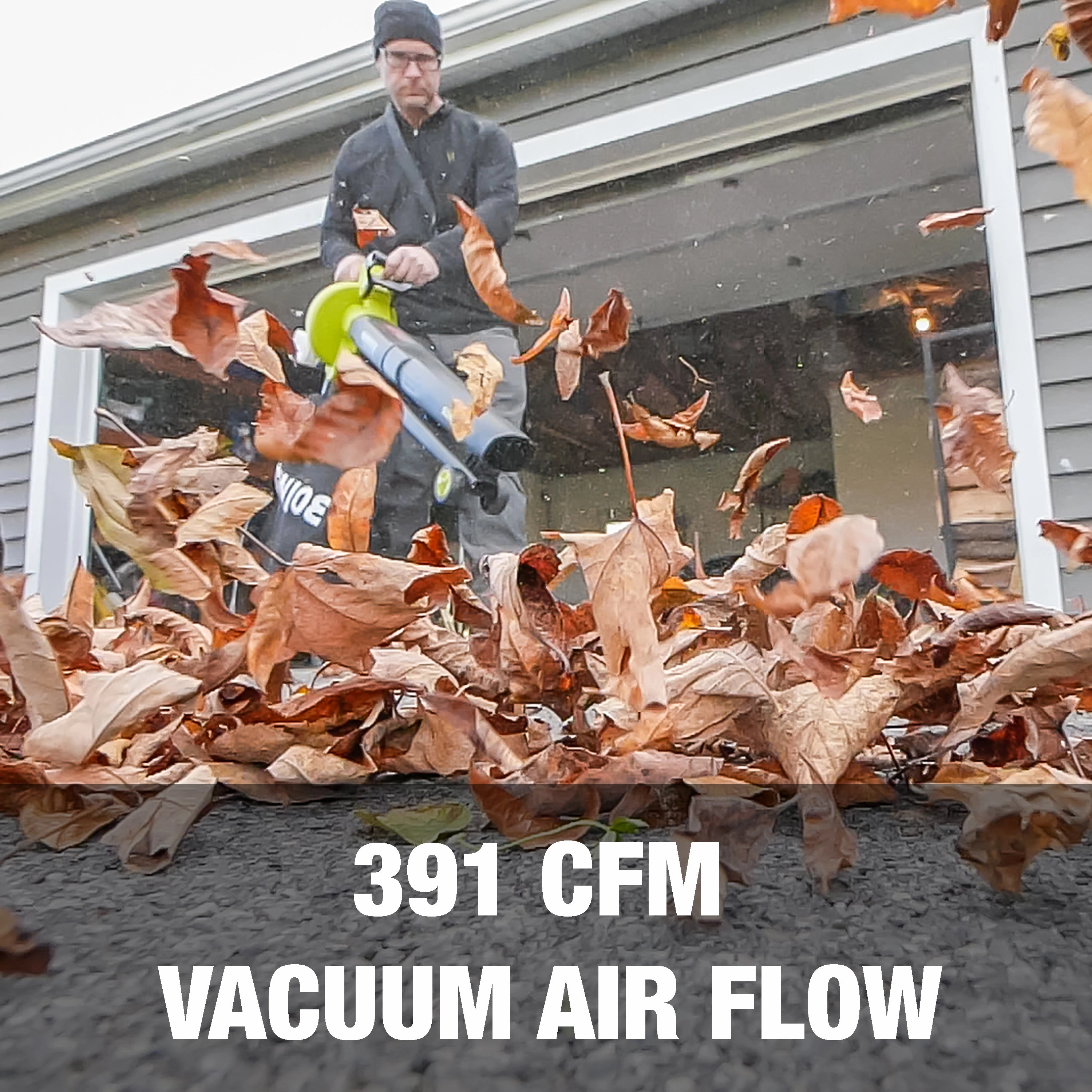 Sun Joe 24V-X2-BVM143-CT 48-Volt IONMAX Cordless Leaf Blower Vacuum Mulcher | 155-MPH | 388-CFM | Tool Only