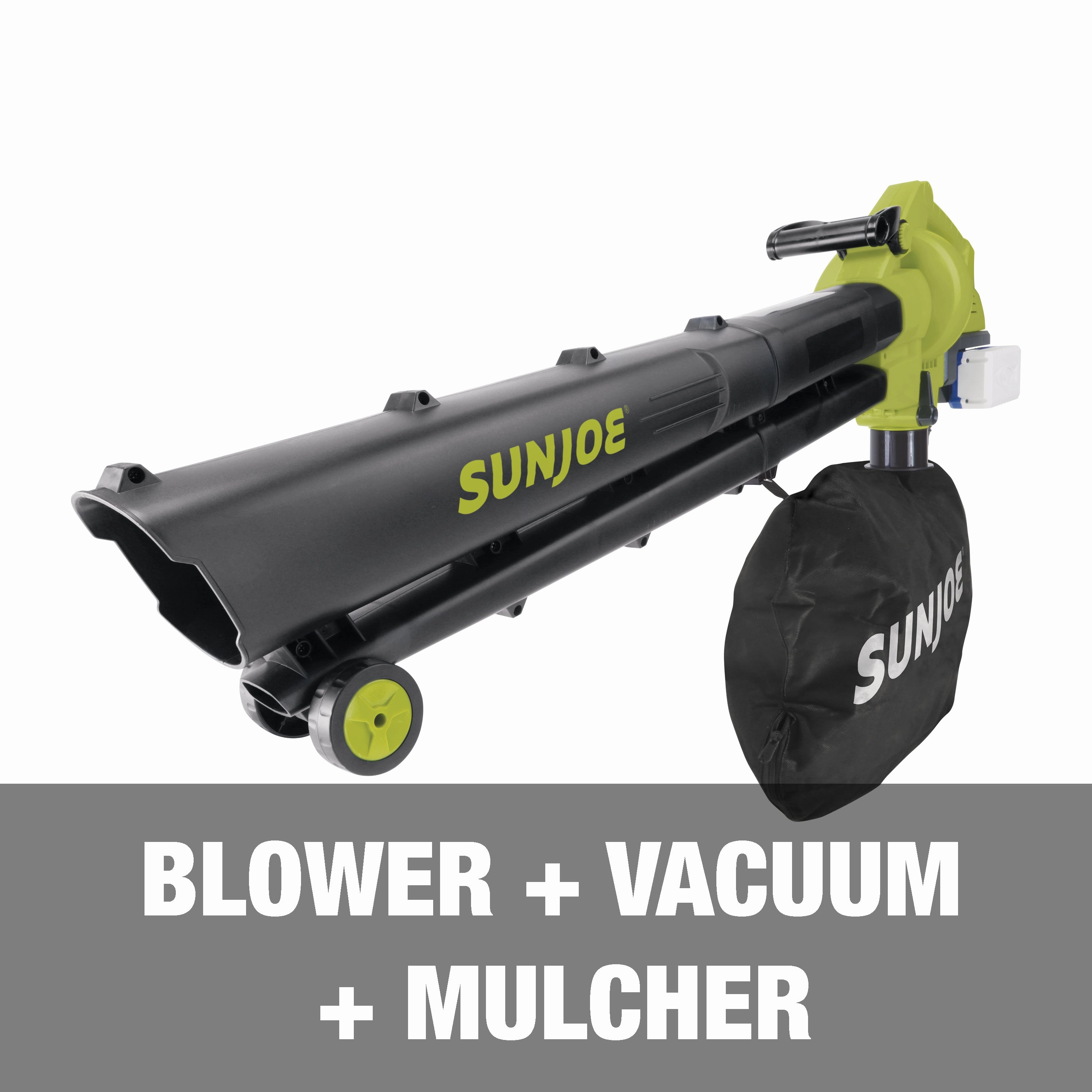 Sun Joe 24V-X2-BVM143-CT 48-Volt IONMAX Cordless Leaf Blower Vacuum Mulcher | 155-MPH | 388-CFM | Tool Only
