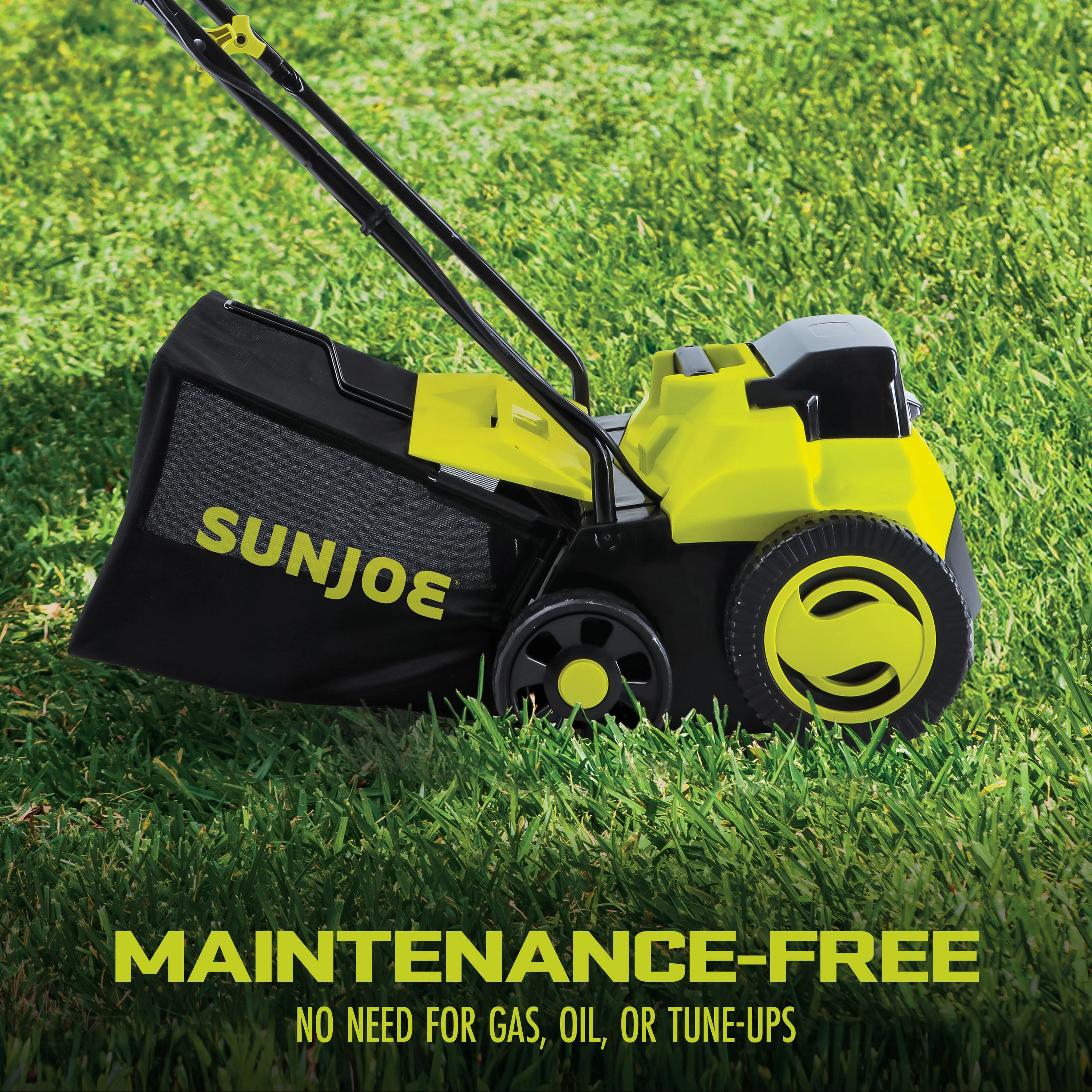 Sun Joe 24V-X2-DTS15 48-Volt* IONMAX Cordless Scarifier   Dethatcher | 5-Depth Positions | 15-inch | Brushless Motor | W/ 2 x 4.0-Ah Batteries   Charger