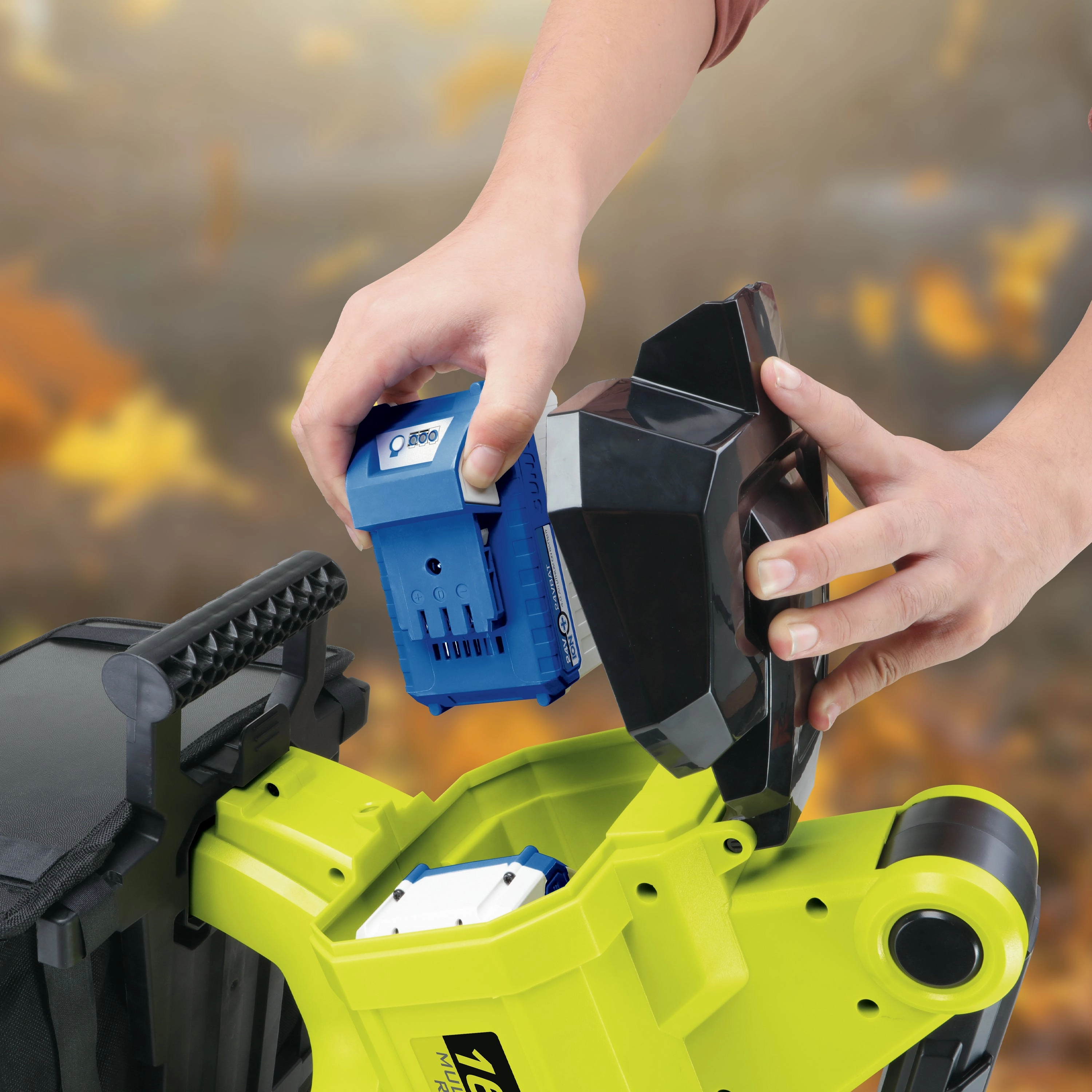Sun Joe 24V-X2-OGV 48-Volt* IONMAX Cordless Outdoor Garden Vacuum   Mulcher Kit | 850 CFM | 15:1 Mulch Ratio | 2 x 4.0-Ah Batteries   Charger