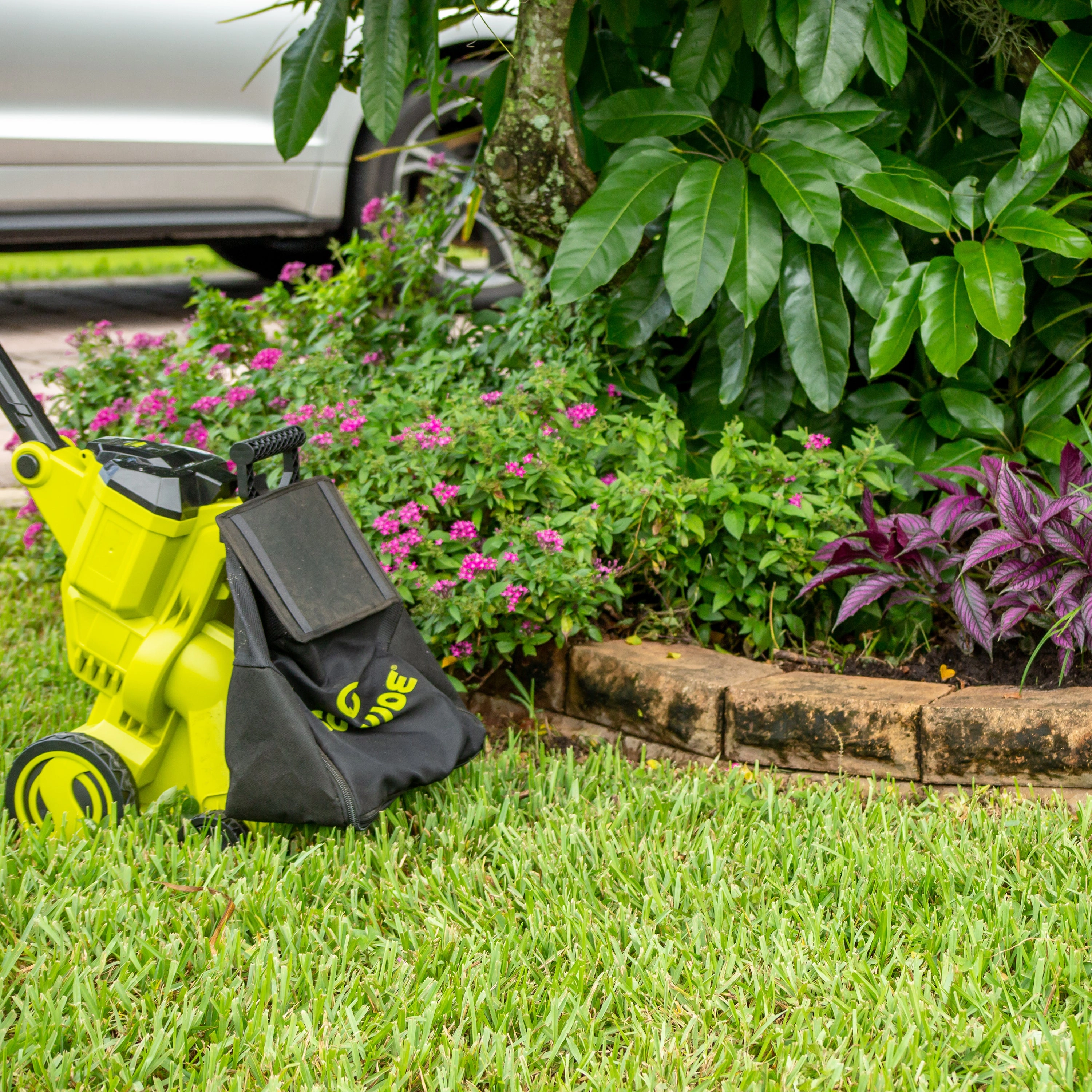 Sun Joe 24V-X2-OGV 48-Volt* IONMAX Cordless Outdoor Garden Vacuum   Mulcher Kit | 850 CFM | 15:1 Mulch Ratio | 2 x 4.0-Ah Batteries   Charger