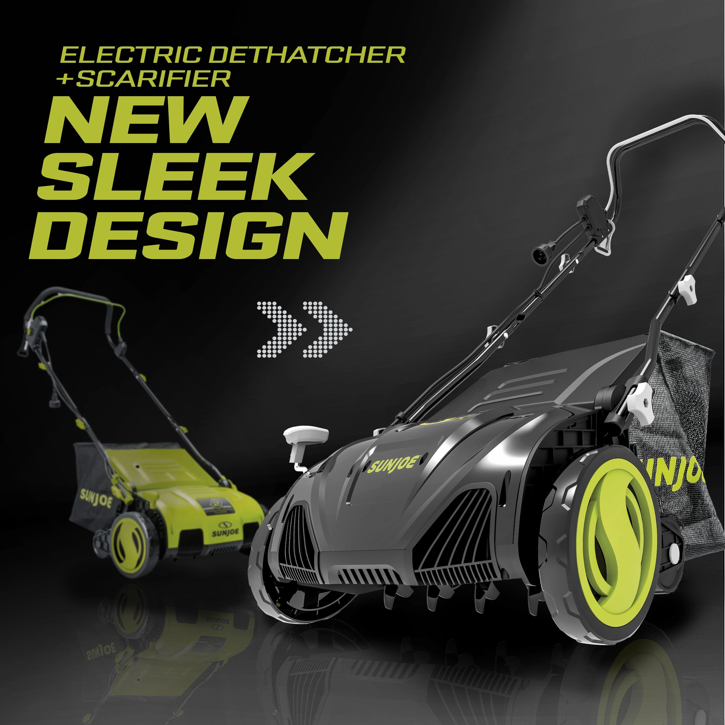 Sun Joe AJ805E Electric Lawn Dethatcher   Scarifier W/ Collection Bag | 15-inch | 13-Amp