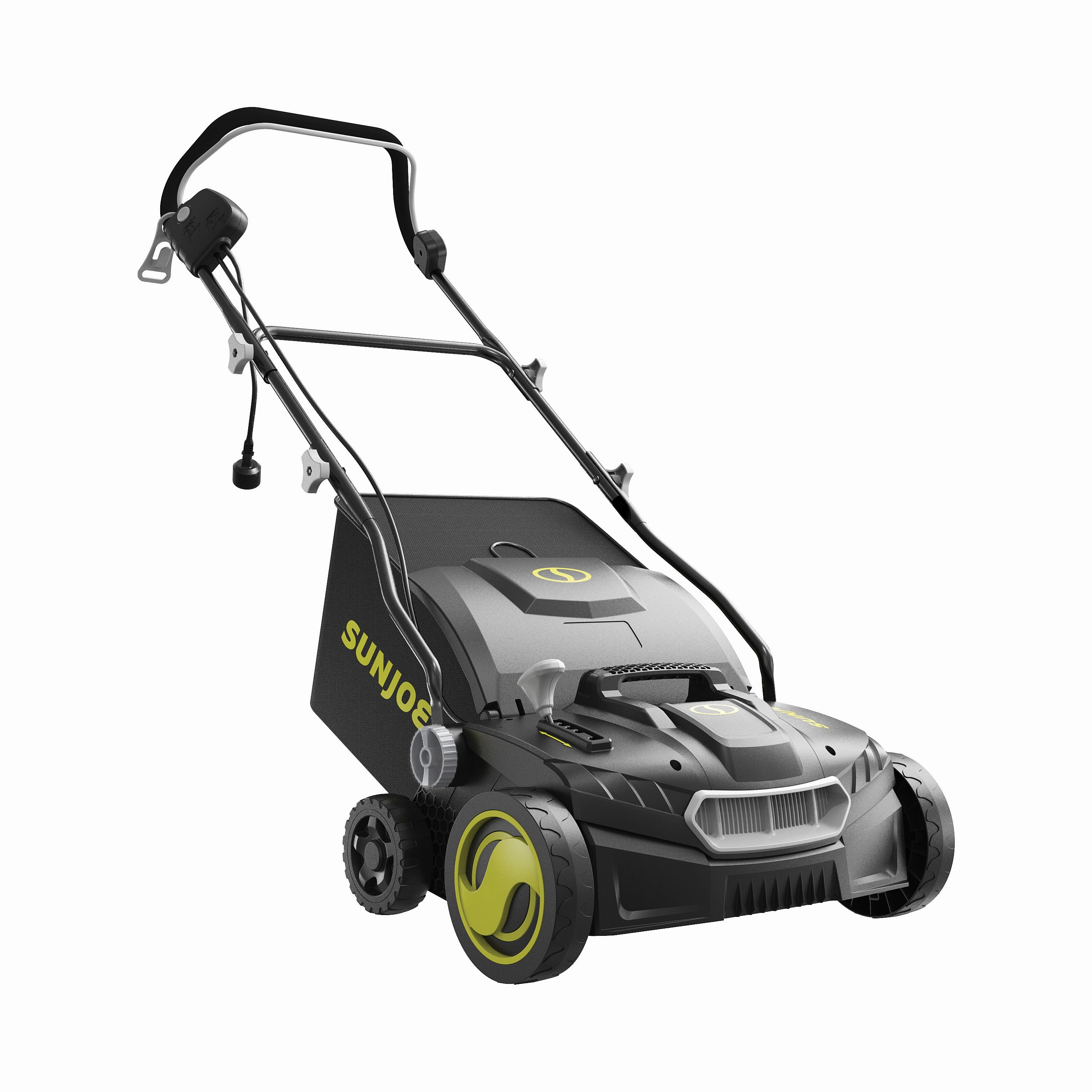 Sun Joe AJ808E Electric Lawn Dethatcher   Scarifier W/ Collection Bag | 15-inch | 15-Amp