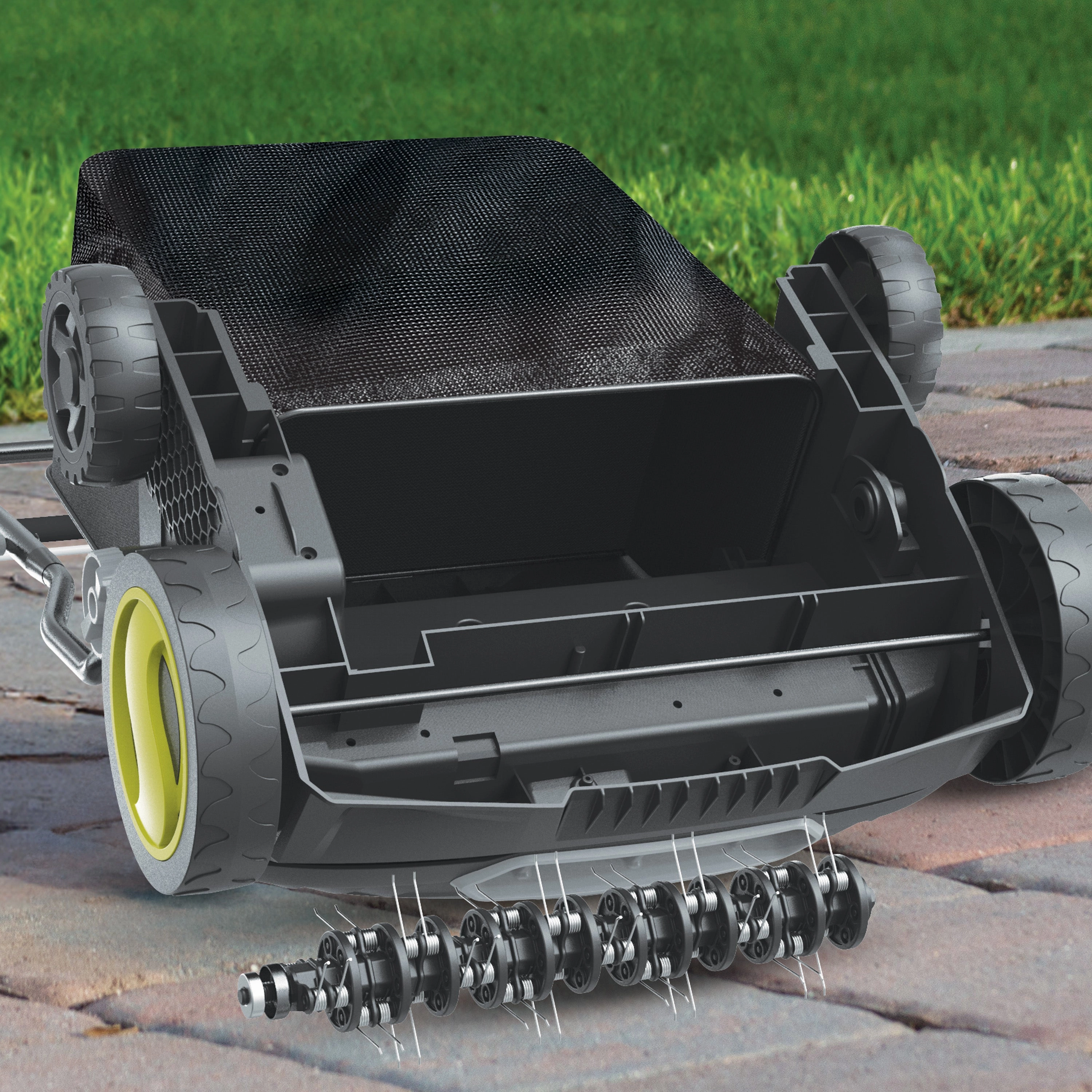 Sun Joe AJ808E Electric Lawn Dethatcher   Scarifier W/ Collection Bag | 15-inch | 15-Amp