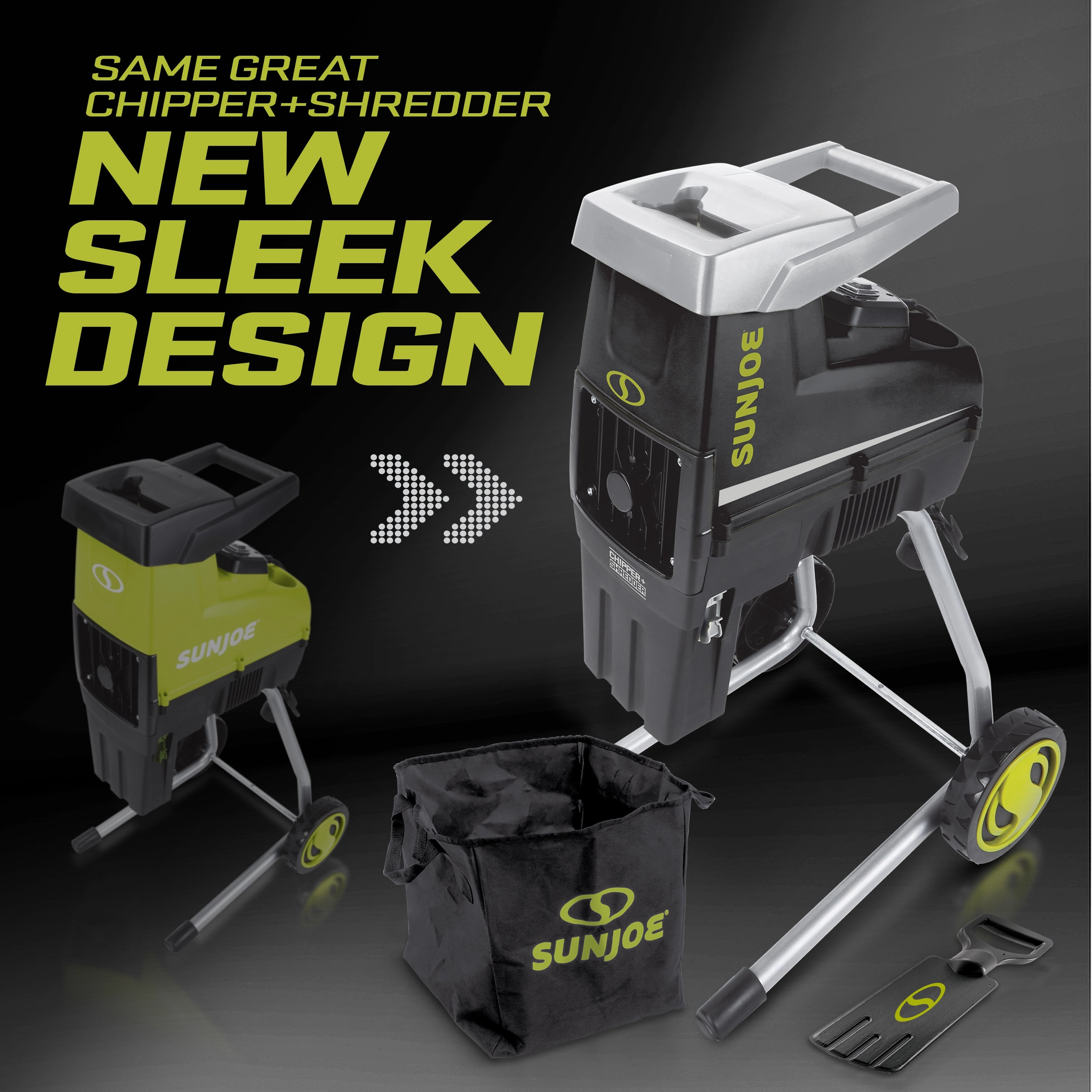 Sun Joe CJ603E Silent Electric Wood Chipper   Shredder W/ Collection Bag | 1.7-inch Cutting Diameter | 15-Amp