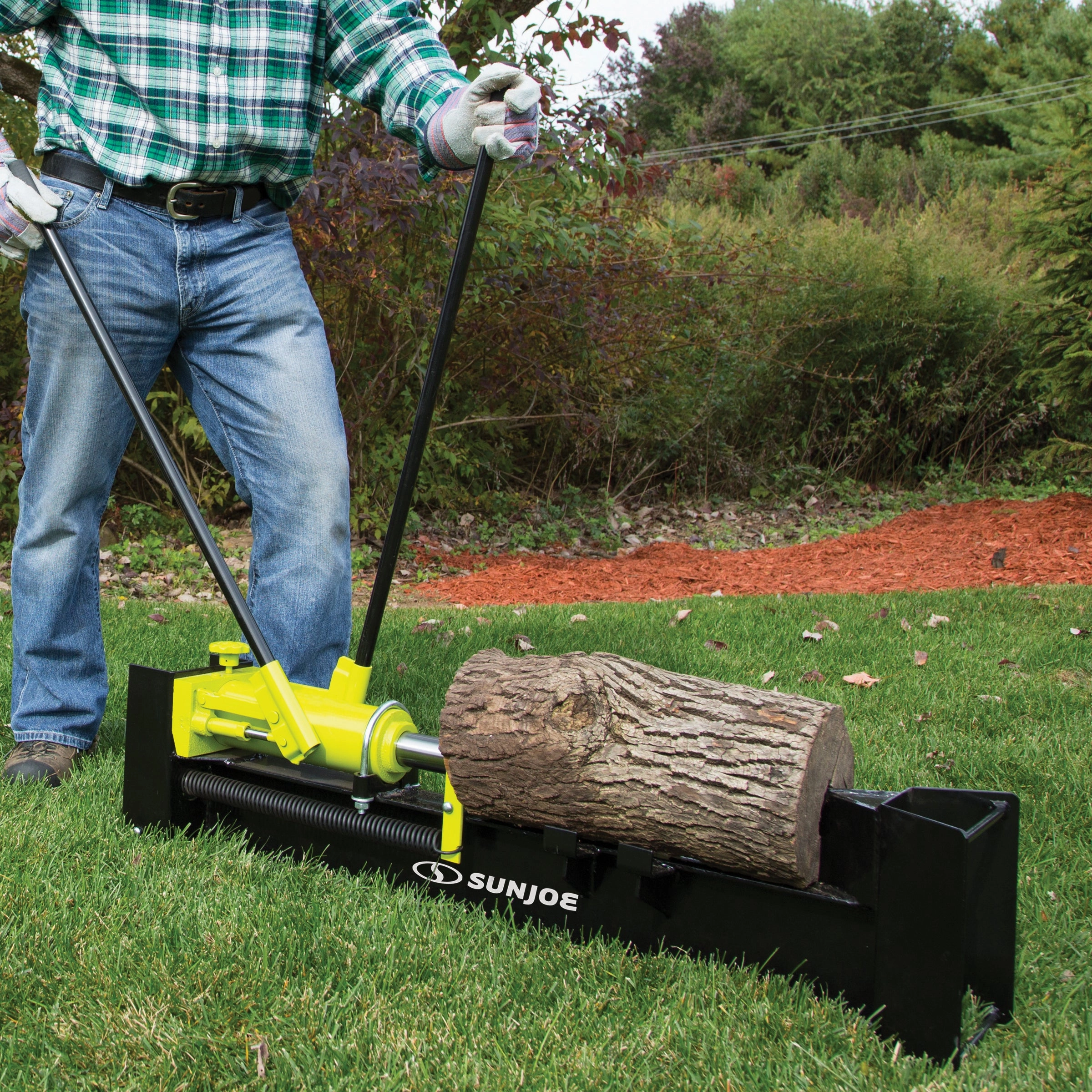 Sun Joe LJ10M Hydraulic Log Splitter W/ Wheels | 10-Ton | For Logs Up to 18L x 8W