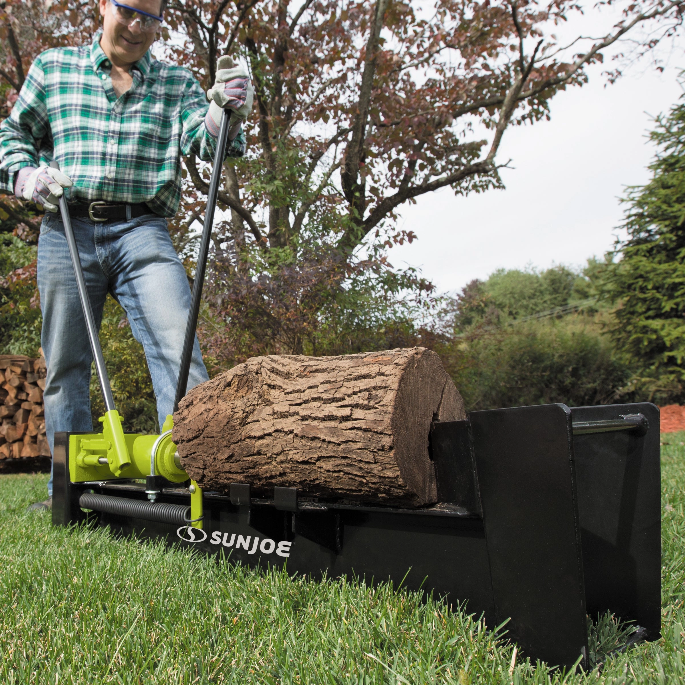 Sun Joe LJ10M Hydraulic Log Splitter W/ Wheels | 10-Ton | For Logs Up to 18L x 8W