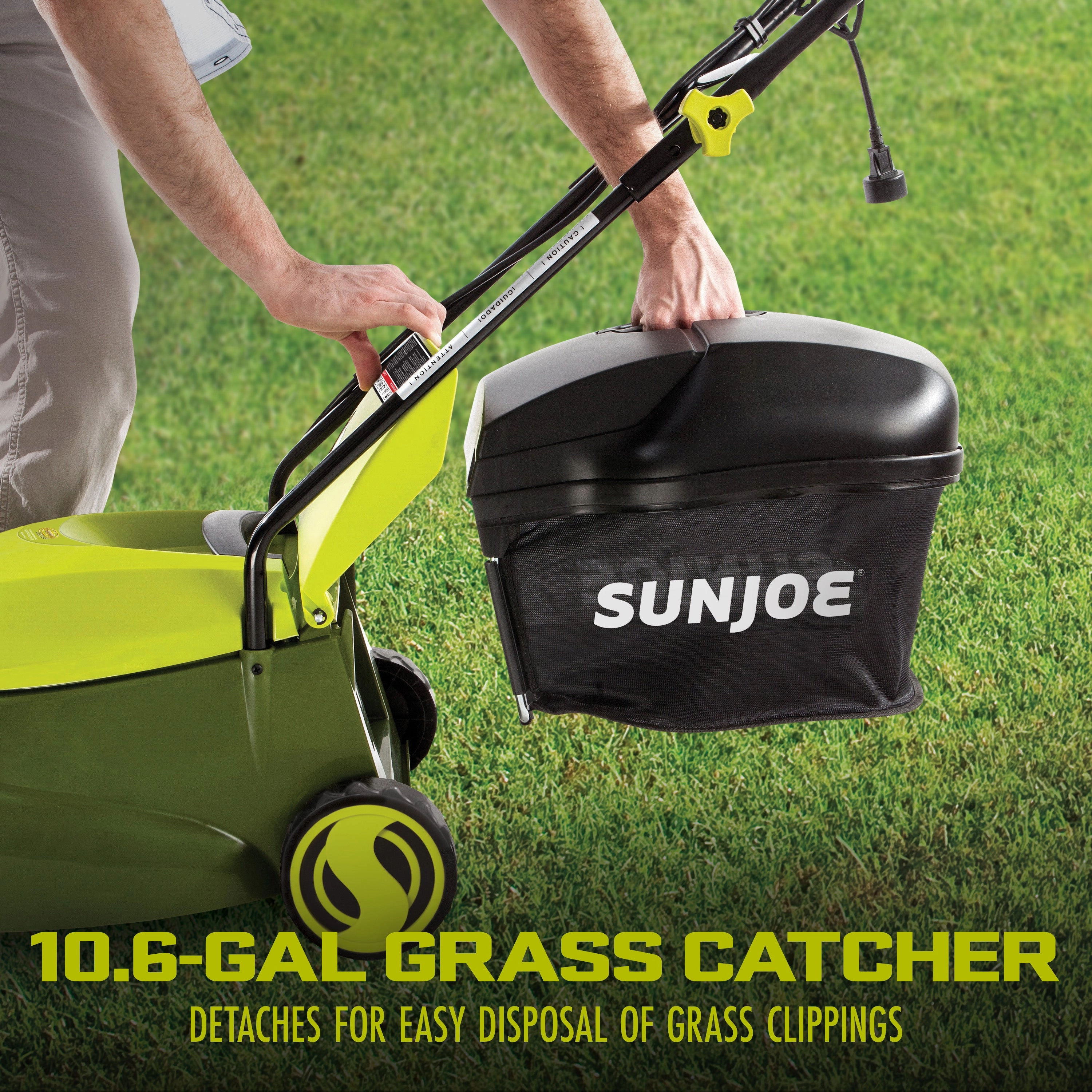 Sun Joe MJ401C 28-Volt Cordless Walk-Behind Push Lawn Mower | 14-inch | 3-Position Height Adjustment