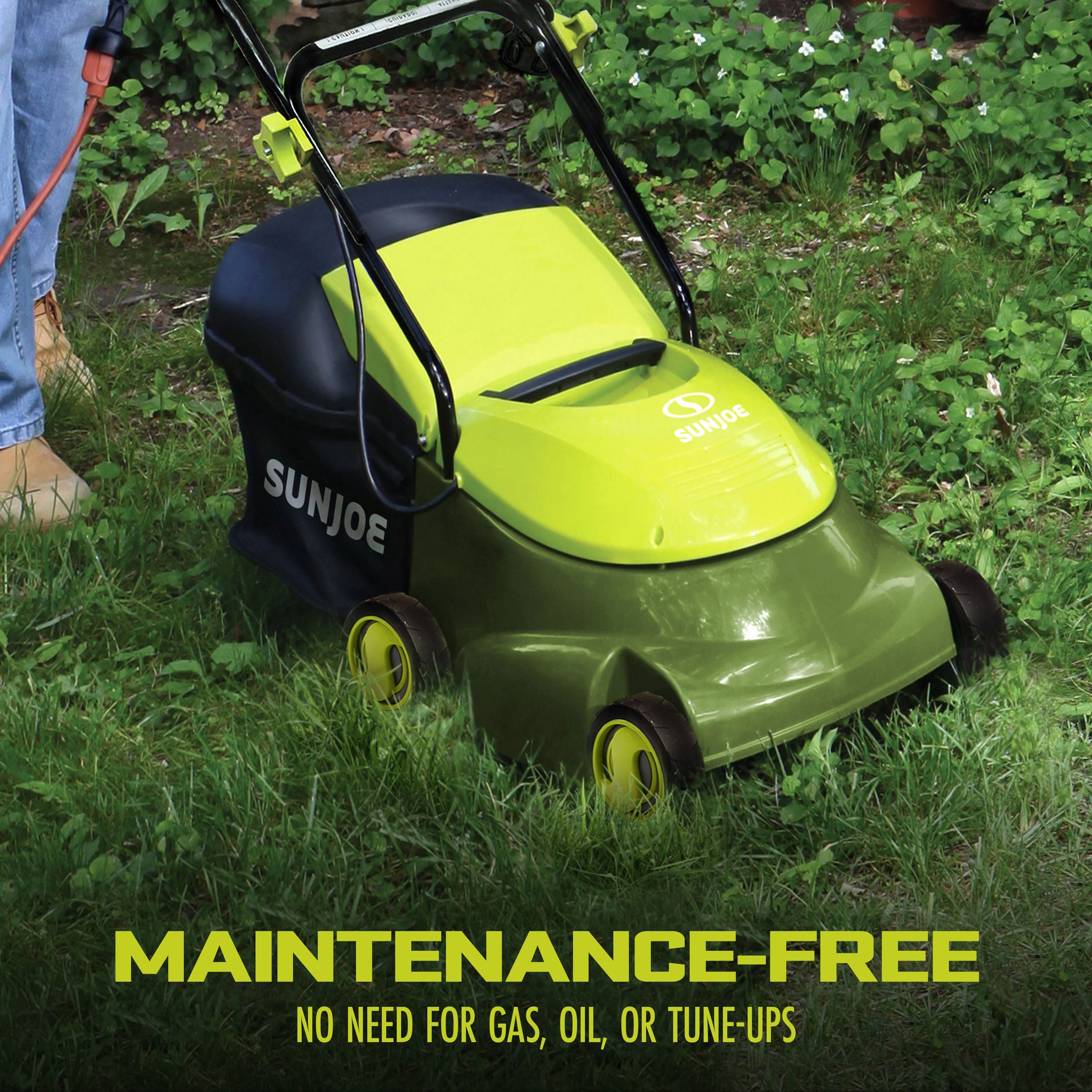 Sun Joe MJ401E Electric Walk-Behind Push Lawn Mower | 14-inch | 12-Amp | 3-Position