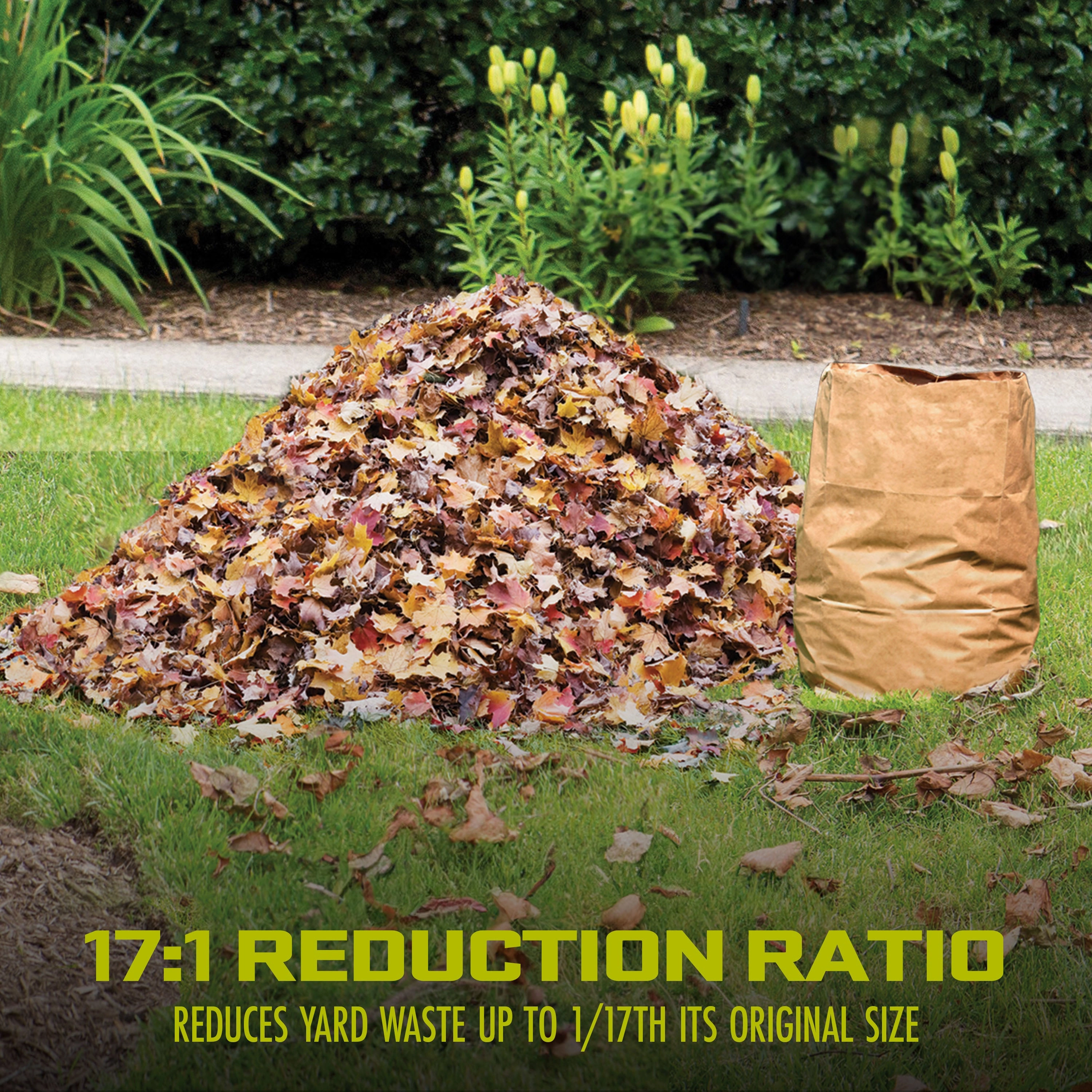 Sun Joe SDJ617E Bladeless Electric Leaf Mulcher   Shredder | 15 Amp | 8.000 RPM | Mulches Up To 55 Gallons of Leaves Per Minute