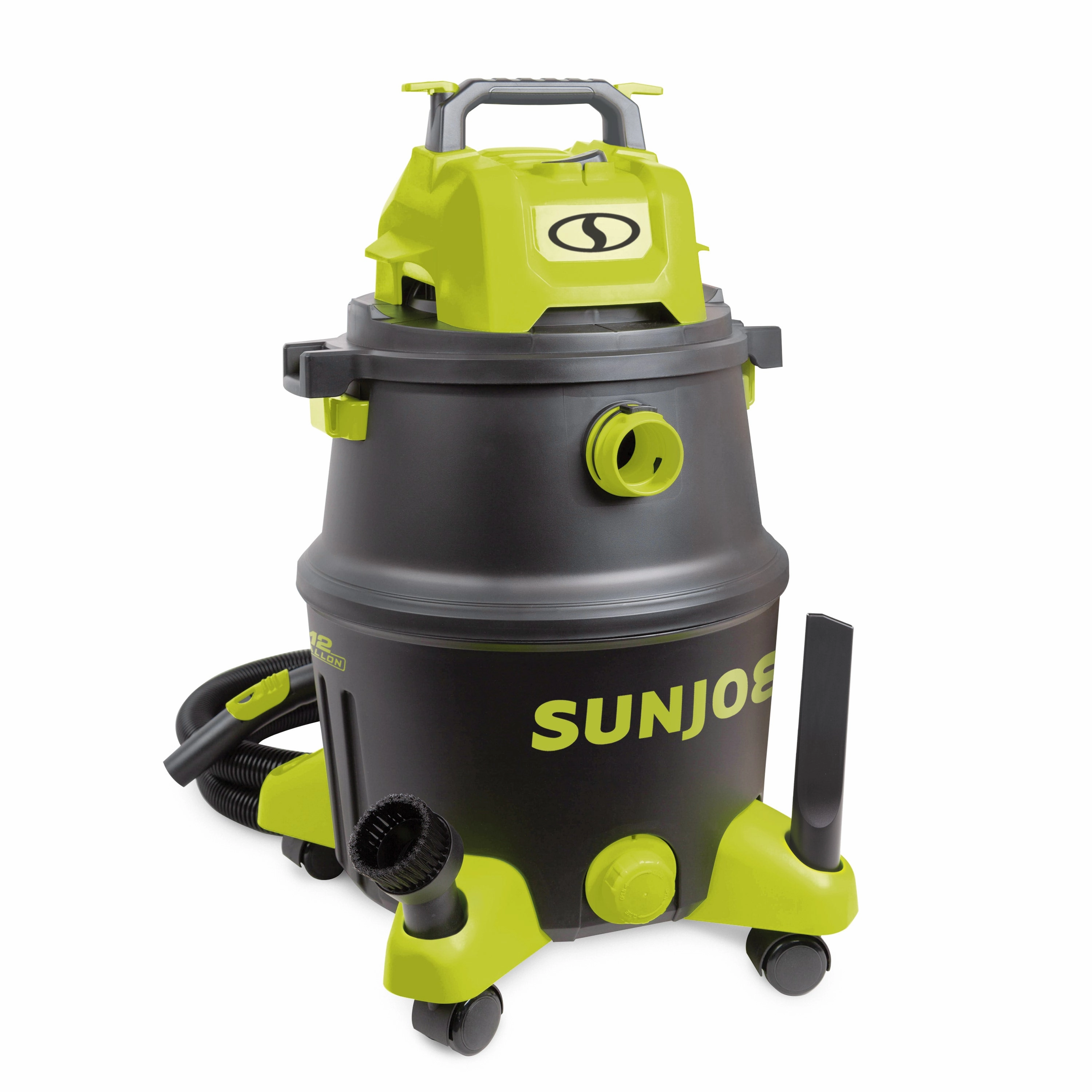 Sun Joe SWD12000 HEPA Filtration Wet/Dry Shop Vacuum w/ Cleaning Attachments | 12-Gal | 1200-Watt | 6.5 Peak HP | For Home. Workshops. Pet hair & Auto Use