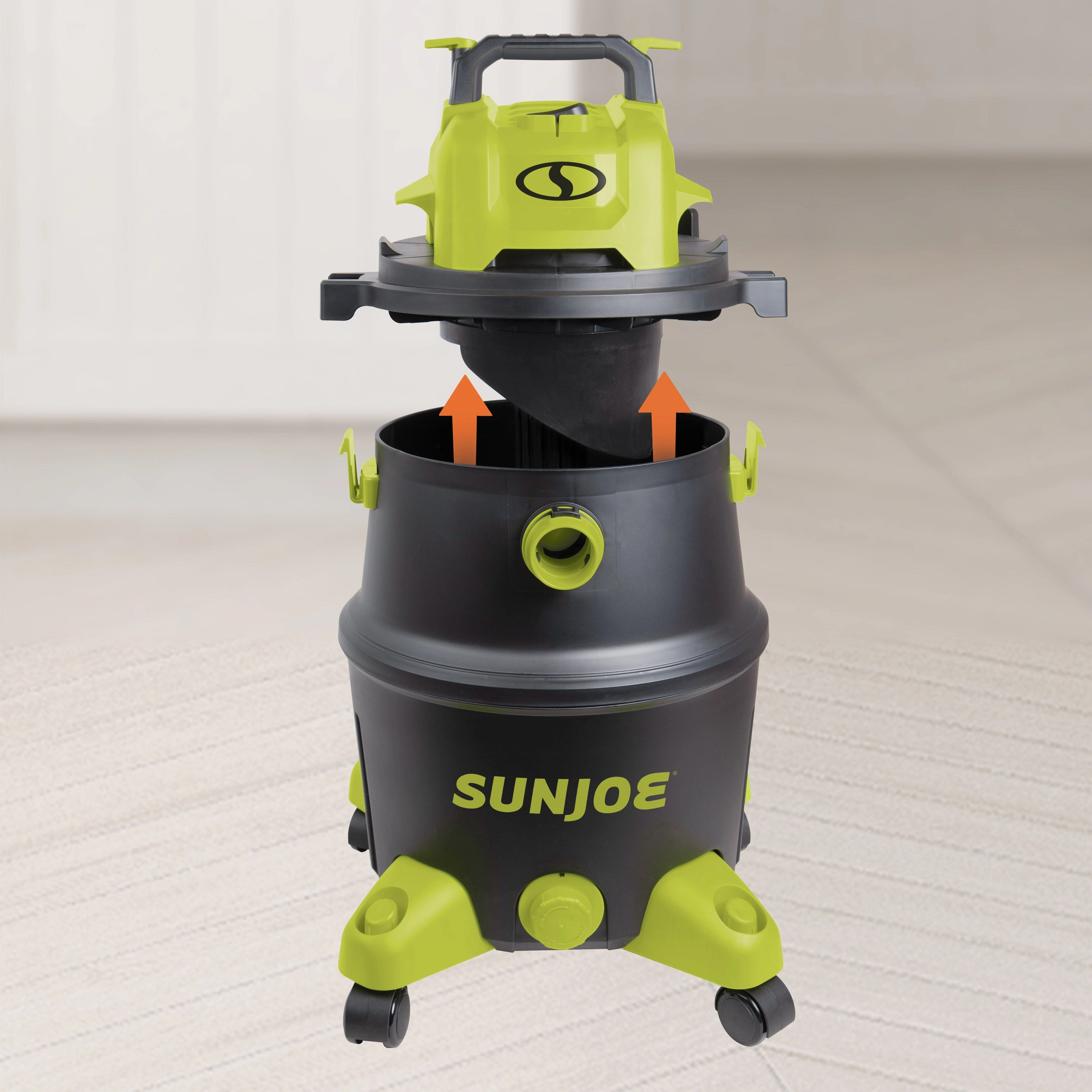 Sun Joe SWD12000 HEPA Filtration Wet/Dry Shop Vacuum w/ Cleaning Attachments | 12-Gal | 1200-Watt | 6.5 Peak HP | For Home. Workshops. Pet hair & Auto Use