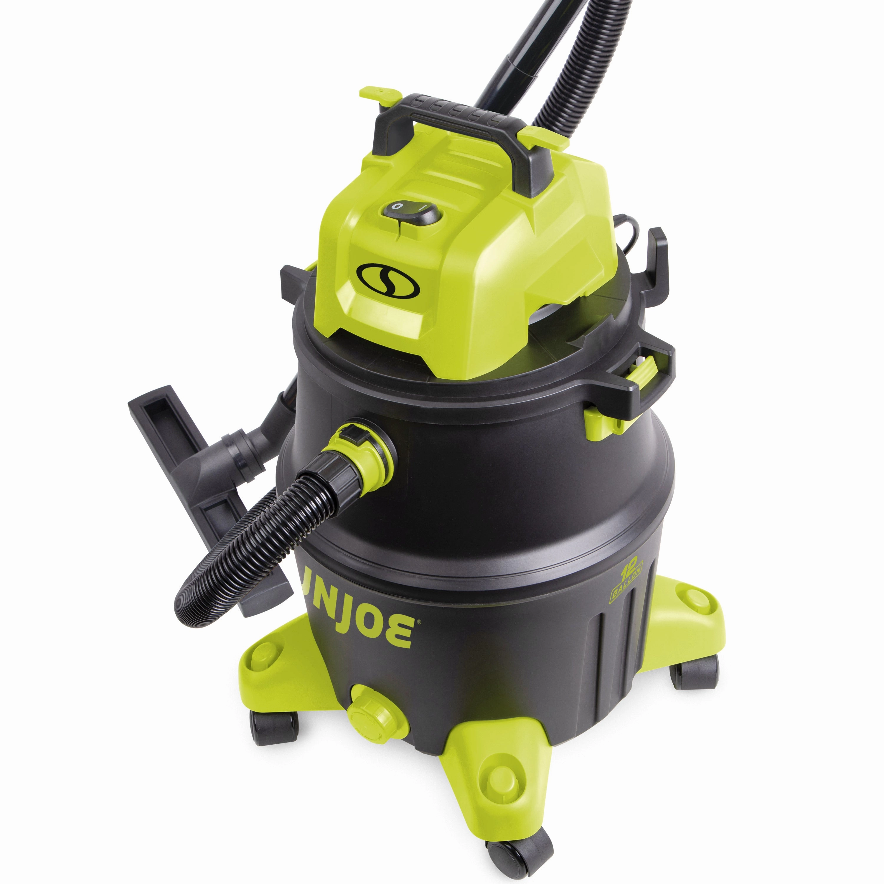 Sun Joe SWD12000 HEPA Filtration Wet/Dry Shop Vacuum w/ Cleaning Attachments | 12-Gal | 1200-Watt | 6.5 Peak HP | For Home. Workshops. Pet hair & Auto Use