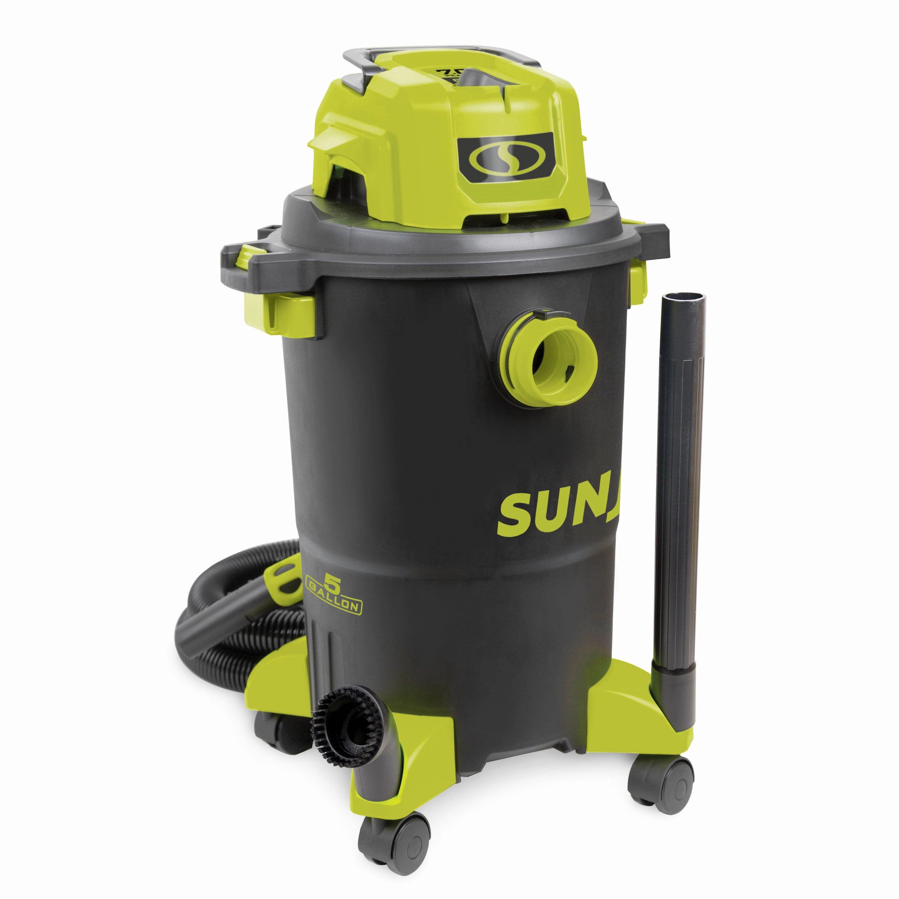 Sun Joe SWD5000 HEPA Filtration Wet/Dry Shop Vacuum w/ Cleaning Attachments | 5-Gal | 1200-Watt | 7.0 Peak HP | For Home. Workshops. Pet hair & Auto Use