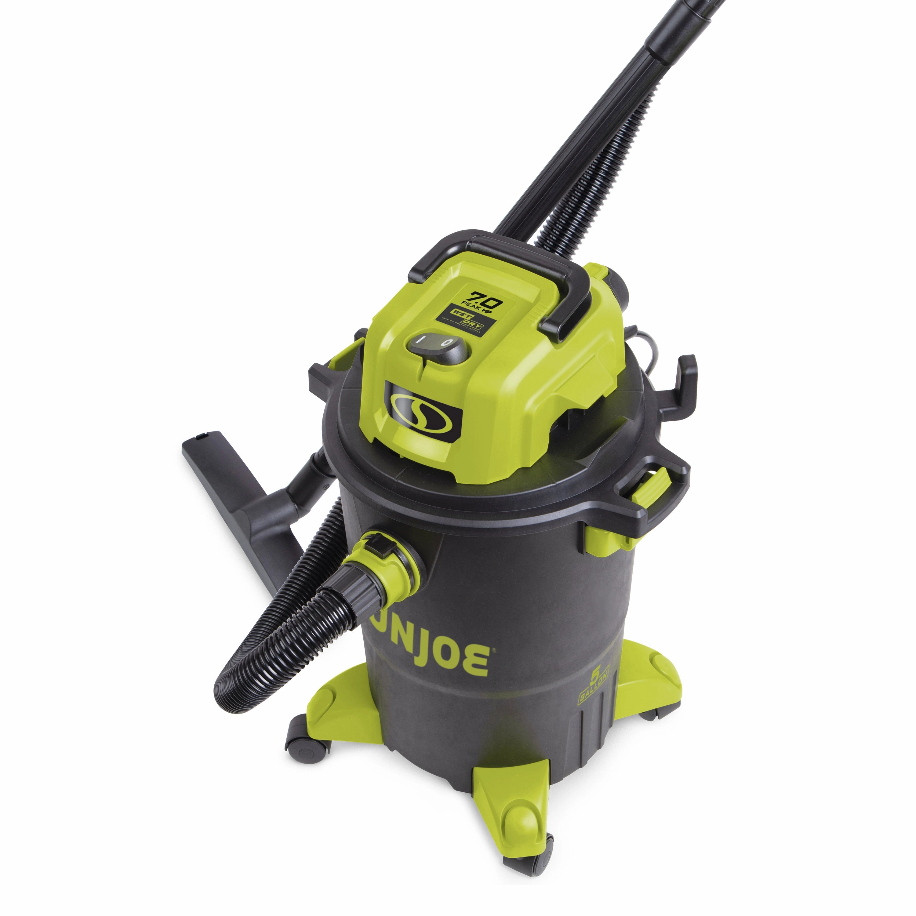 Sun Joe SWD5000 HEPA Filtration Wet/Dry Shop Vacuum w/ Cleaning Attachments | 5-Gal | 1200-Watt | 7.0 Peak HP | For Home. Workshops. Pet hair & Auto Use