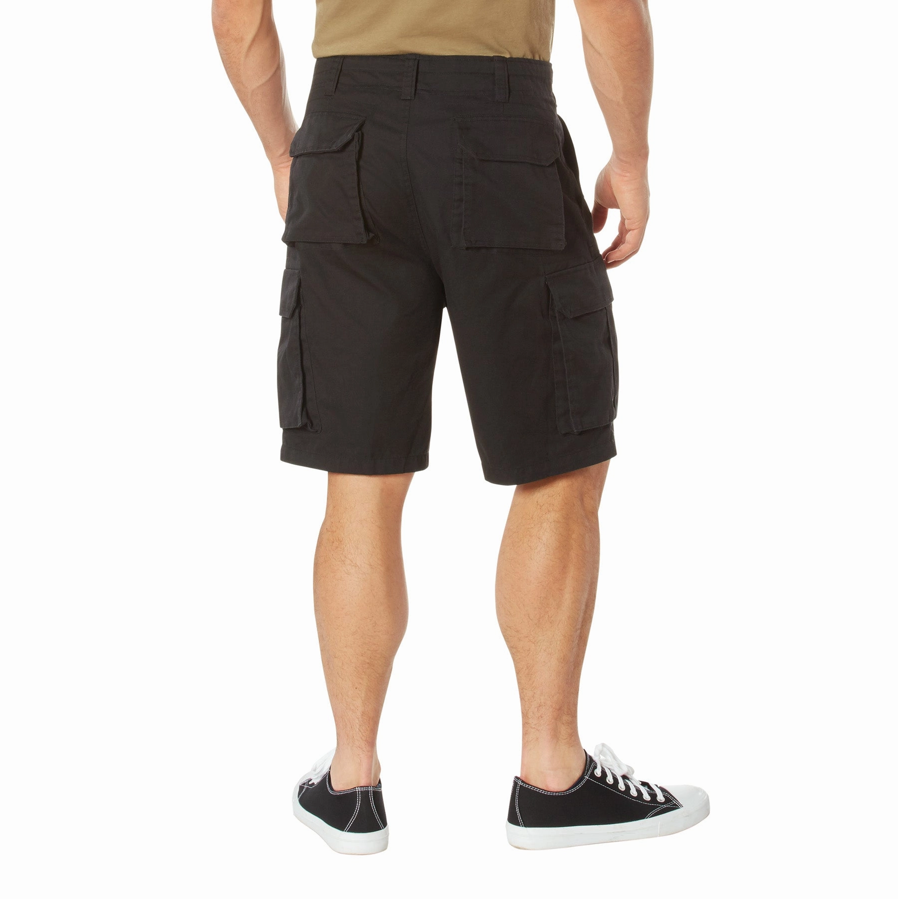 Vintage Solid Paratrooper Cargo Shorts