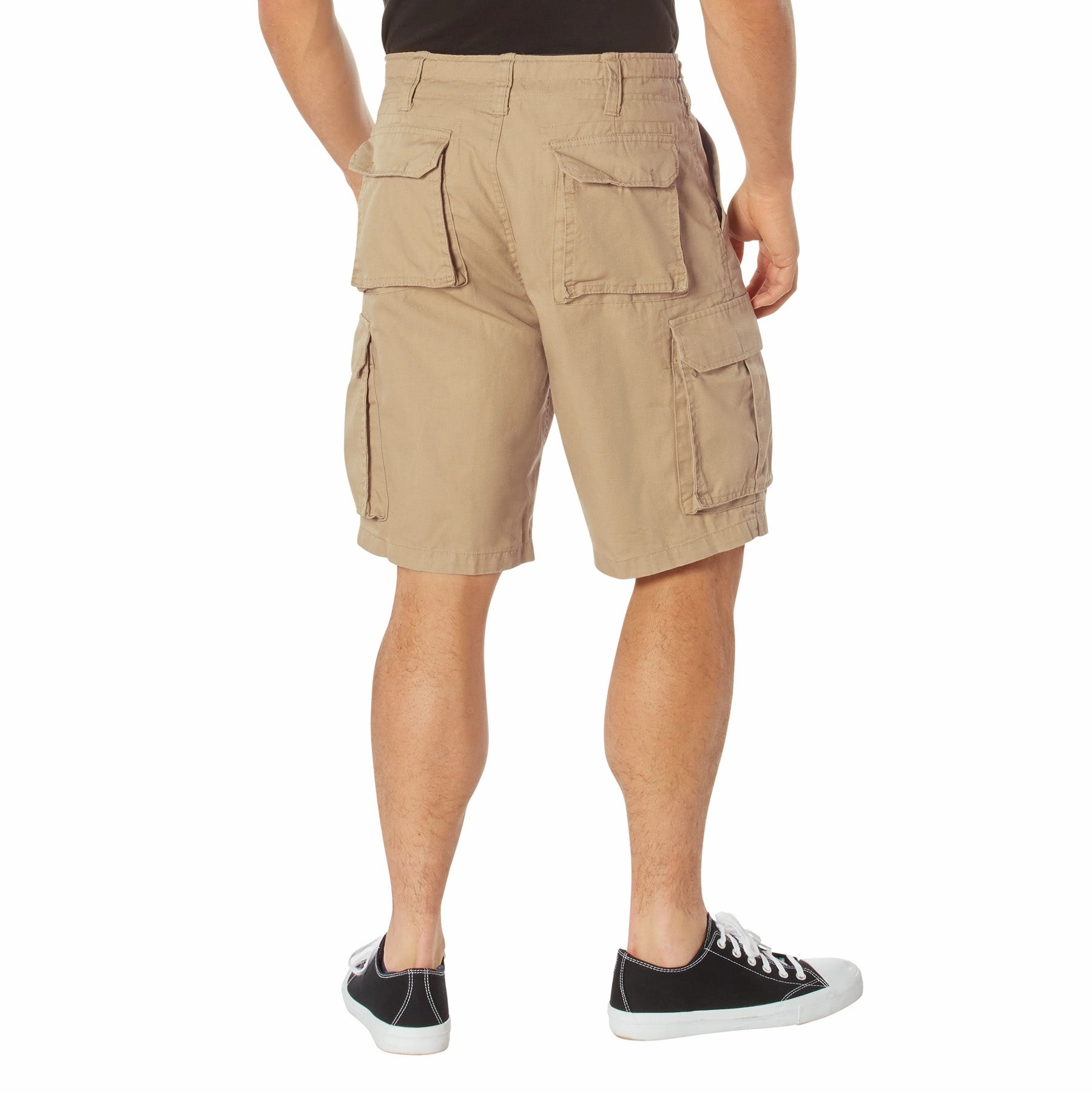 Vintage Solid Paratrooper Cargo Shorts