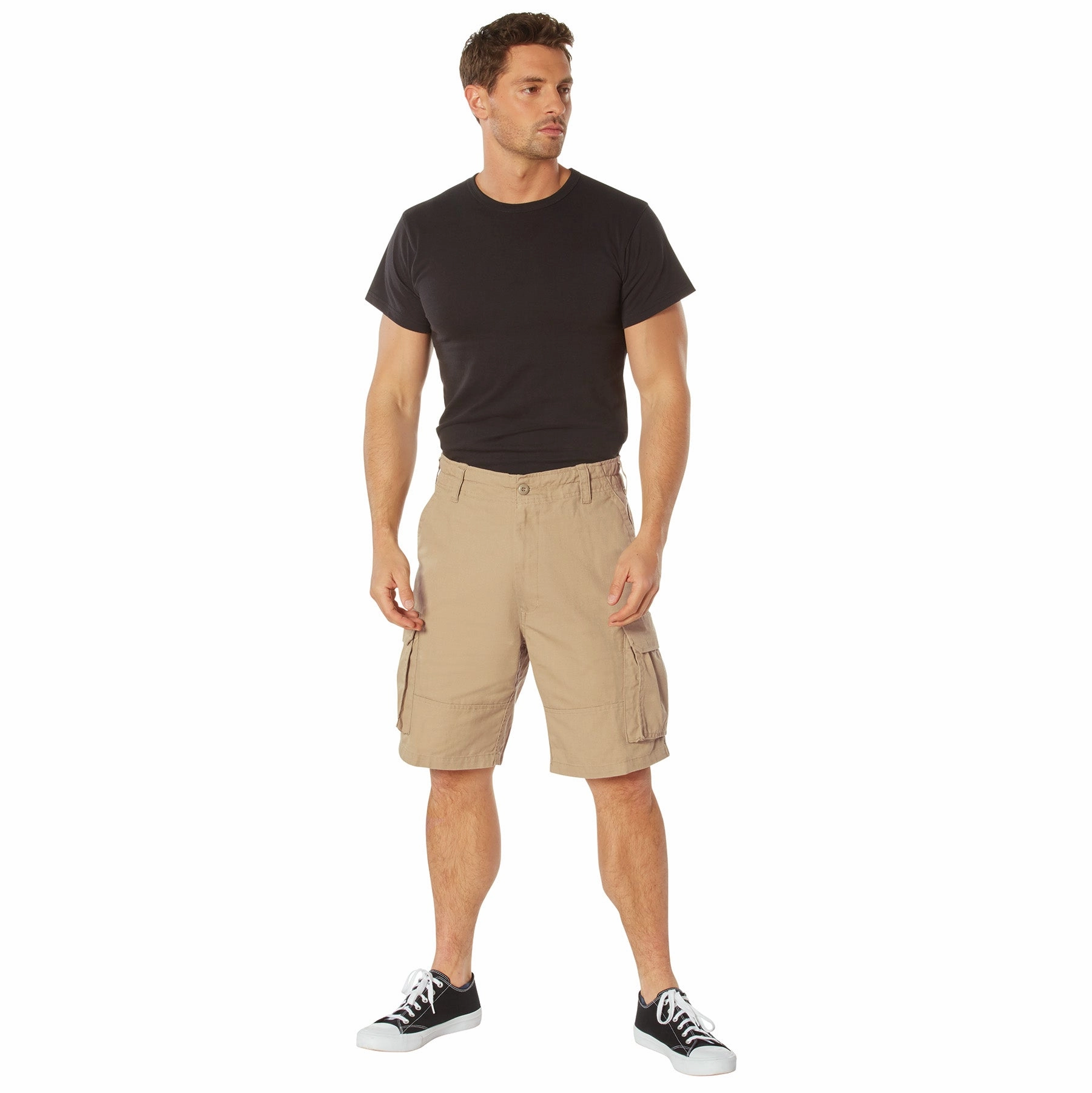 Vintage Solid Paratrooper Cargo Shorts