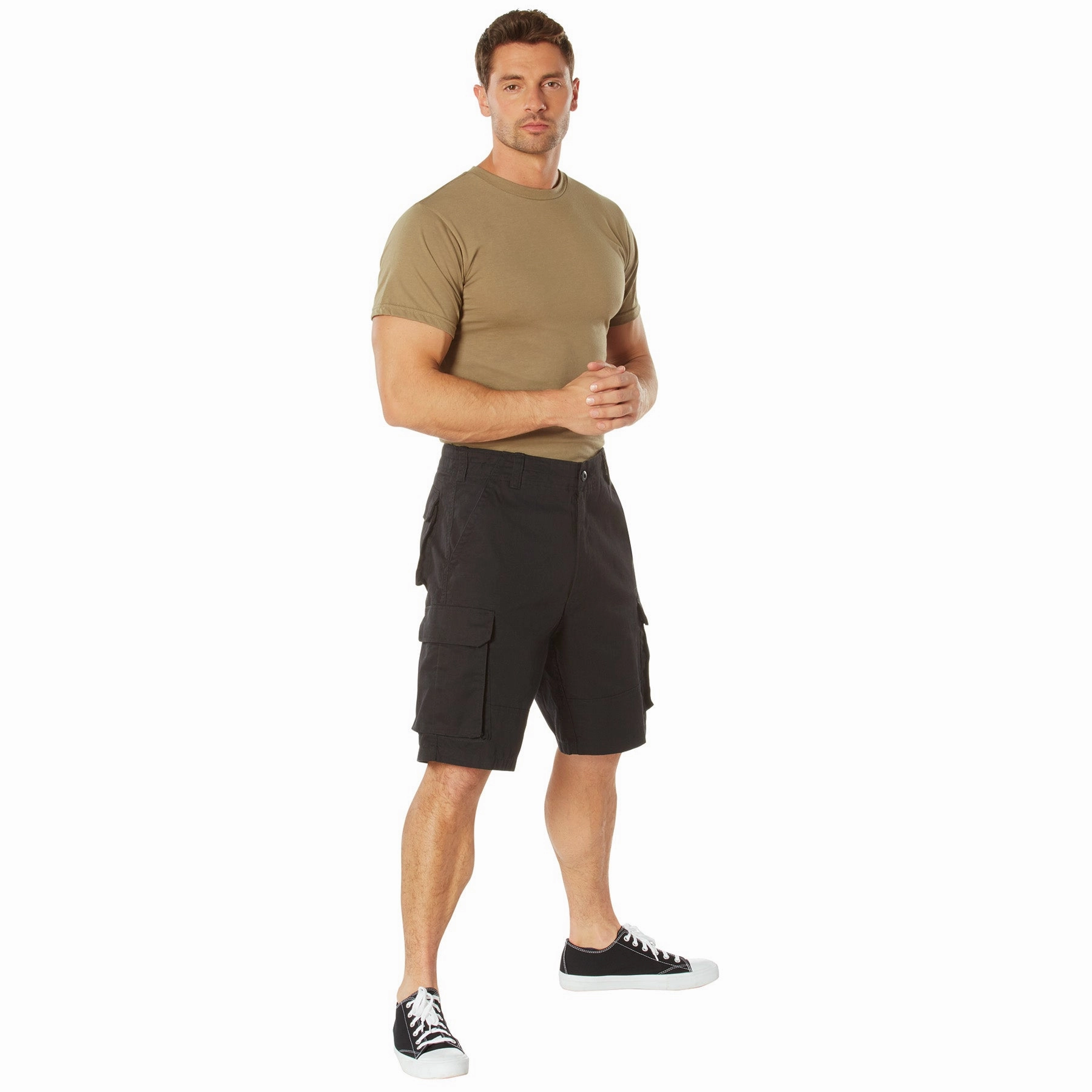 Vintage Solid Paratrooper Cargo Shorts