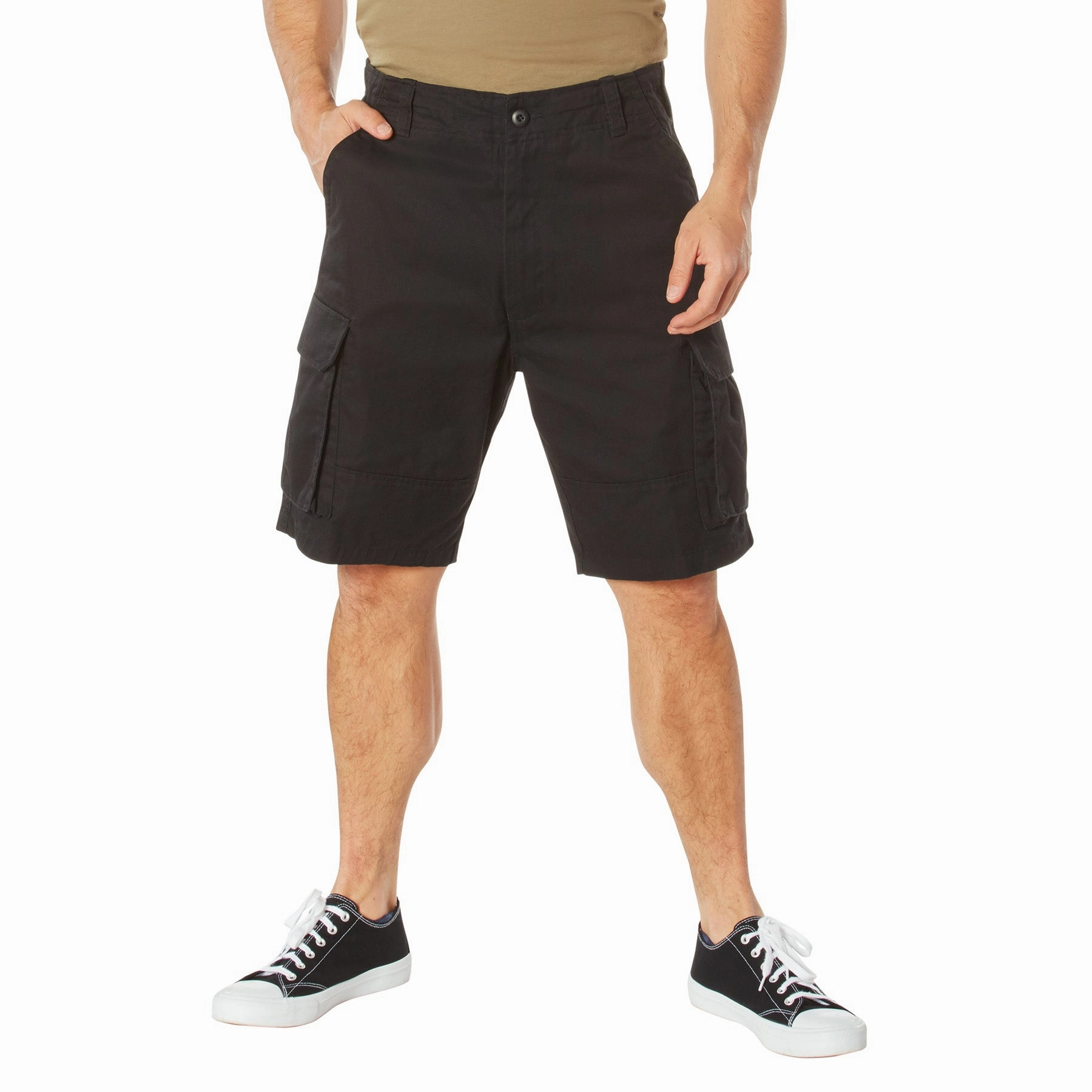 Vintage Solid Paratrooper Cargo Shorts